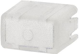 Un bloc de mousse blanc, rectangulaire, avec des angles arrondis, souvent utilisé pour protéger ou rembourrer des emballages.