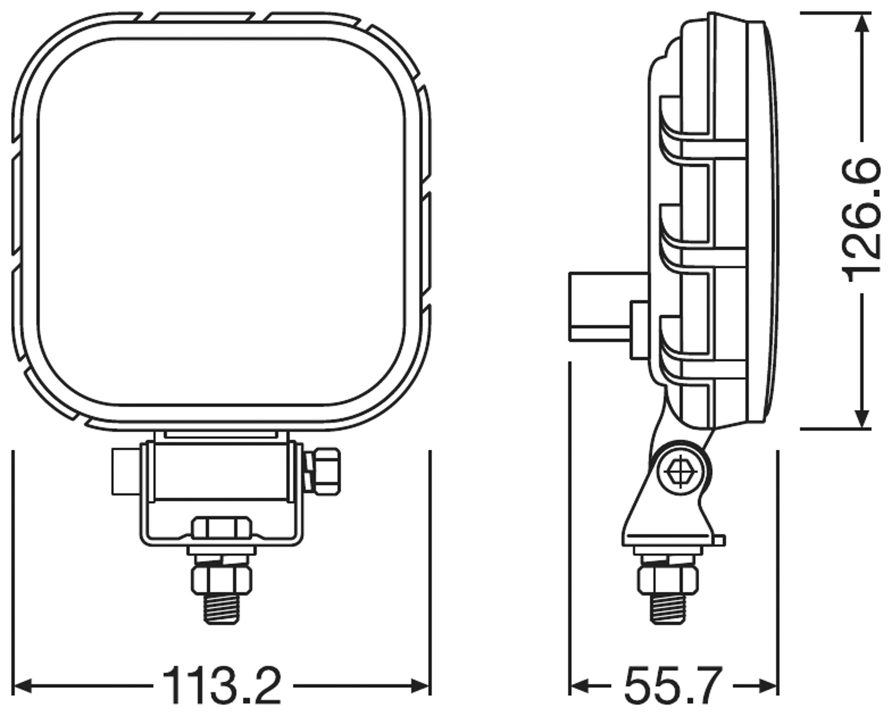 Osram Automotive Phare de recul 12 V, 24 V LEDriving Reversing VX 120S-WD, quadratischer LED Rückfahrscheinwerfer LEDDL109-W