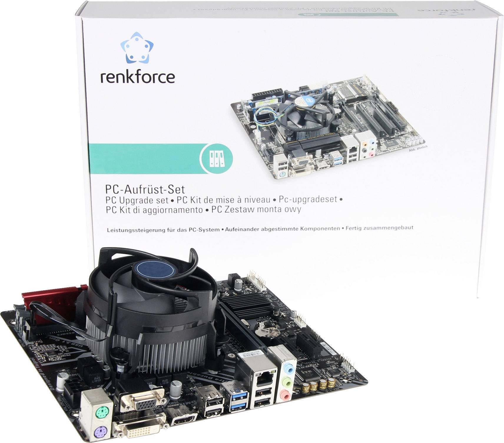 Renkforce;Kit tuning PC;Intel® Celeron®;G 4930(2 x;3.2 GHz ) 8 GB;Intel UHD Graphics;610;Micro-ATX