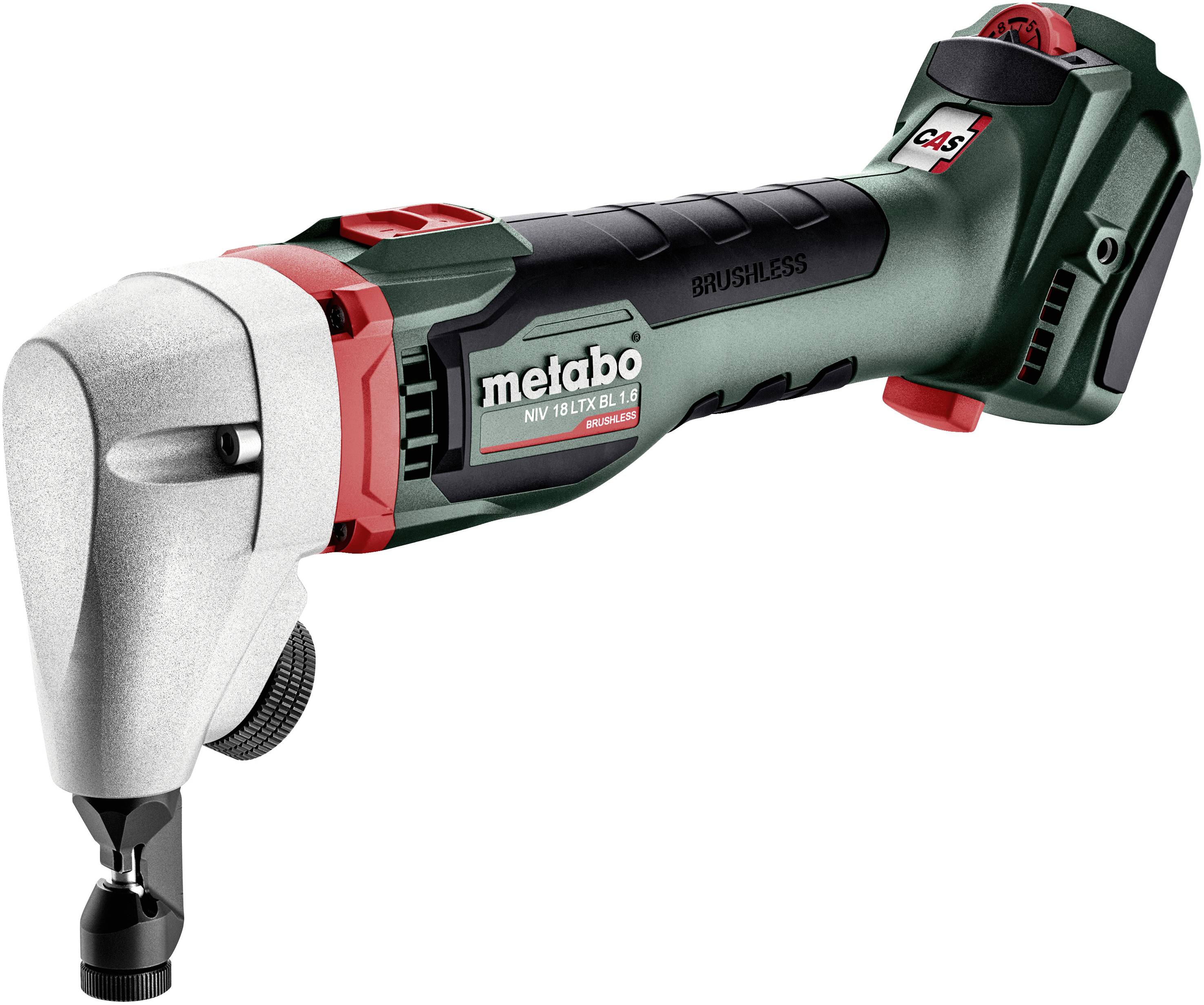 Metabo Grignoteuse sans fil NIV 18 LTX BL 1.6 Metaloc 601614840 + mallette, sans batterie Tension accu 18 V