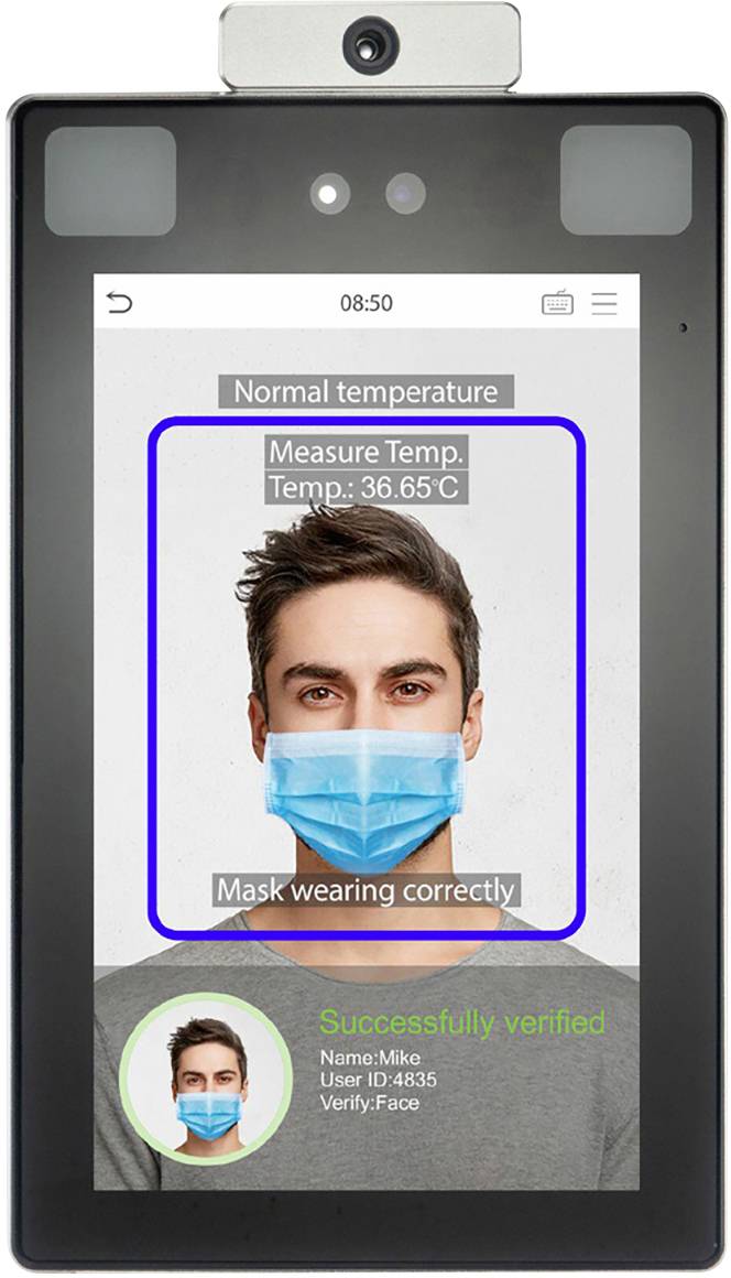 Contrôle d'accès par prise de température ZKTeco GL-PROFACE-X-TD mesure IR sans contact