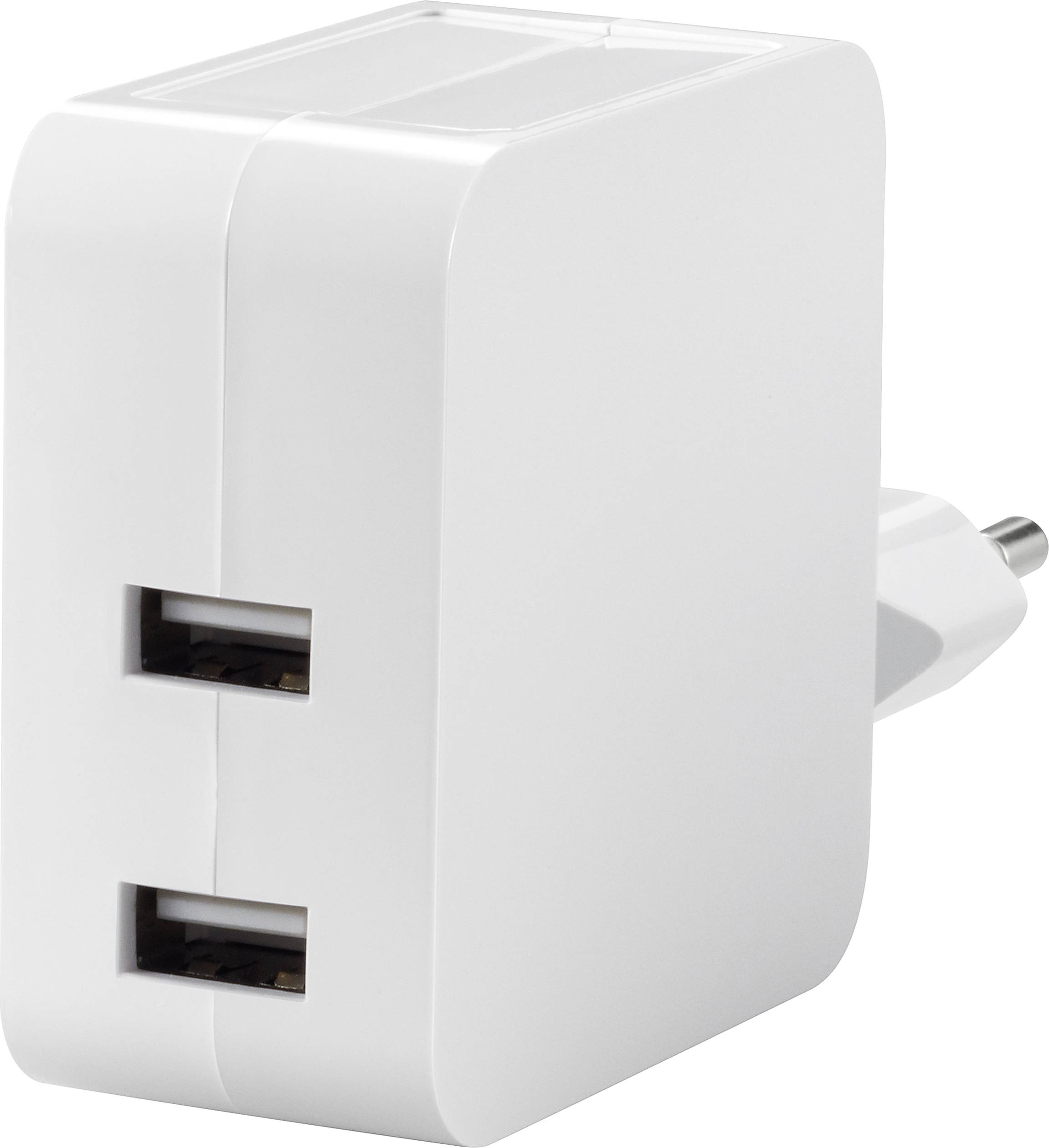 VOLTCRAFT SPS-2400/2+WH-N Chargeur USB 24 W 2x USB-A blanc intérieure