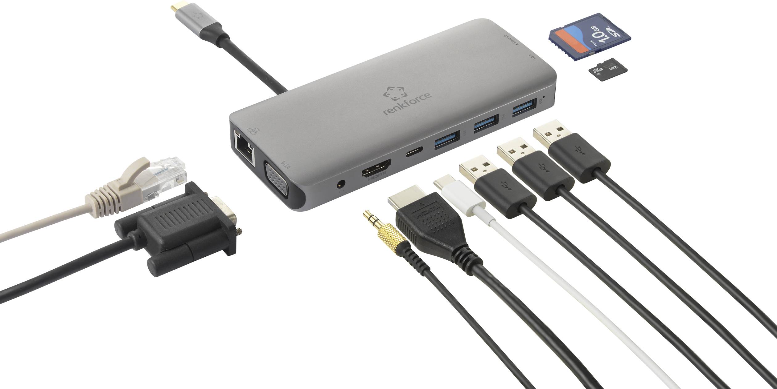 Station d'accueil pour PC portable USB-C® Renkforce RF-4533846 Adapté aux marques (stations d'accueil pour ordinateurs