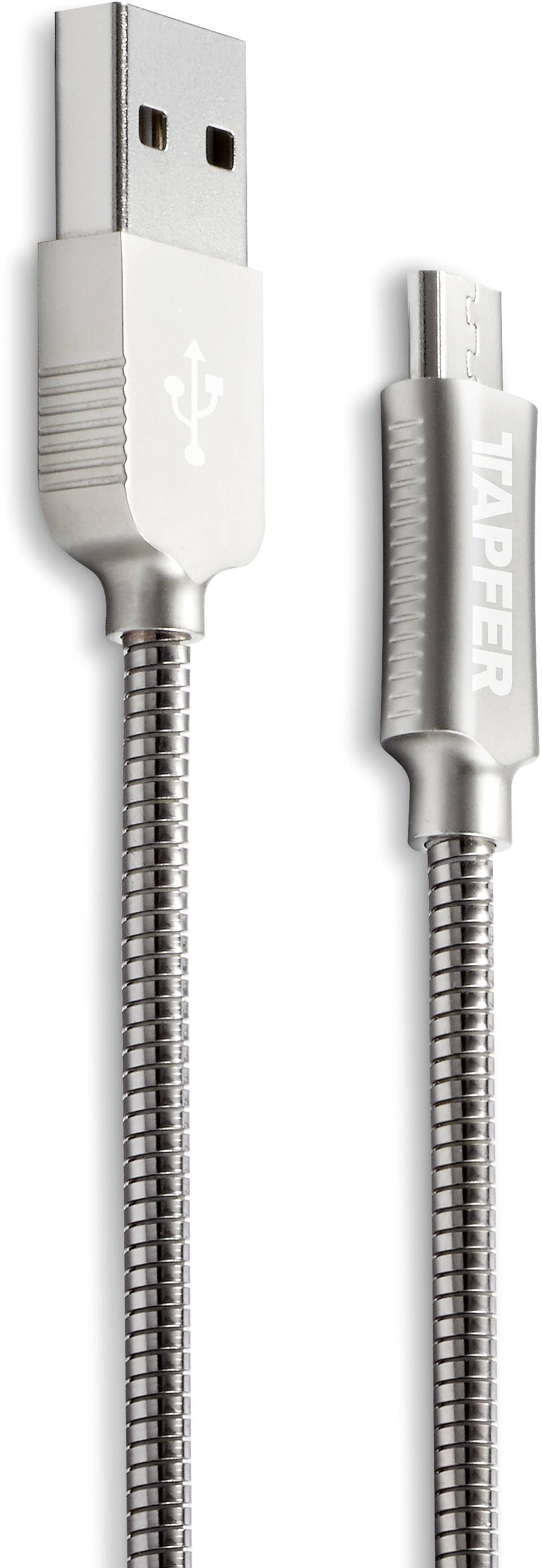 Tapfer USB 2.0 Anschlusskabel [1x USB 2.0 Stecker A - 1x Micro-USB] 1.2 m Silber