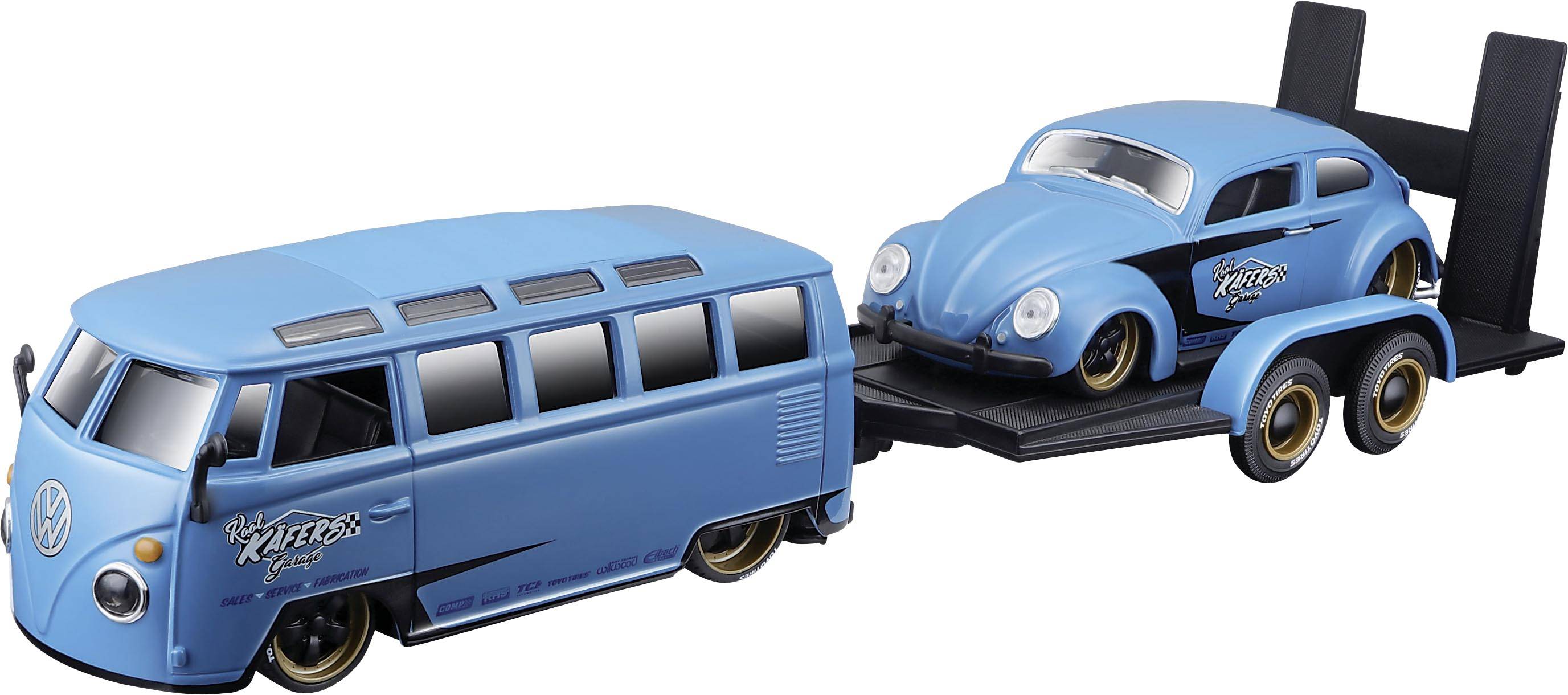 Maisto Design Elite Transporter VW Van & Beetle 1:24 Modèle réduit de voiture