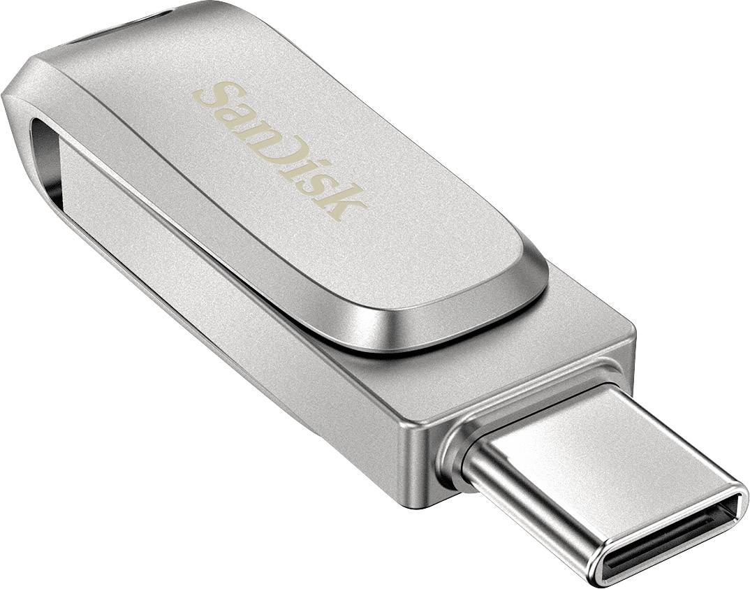 SanDisk Ultra® Dual Luxe Type-C™ Mémoire supplémentaire USB pour smartphone/tablette argent 256 GB USB-C® (USB 3.1 Gen 1)
