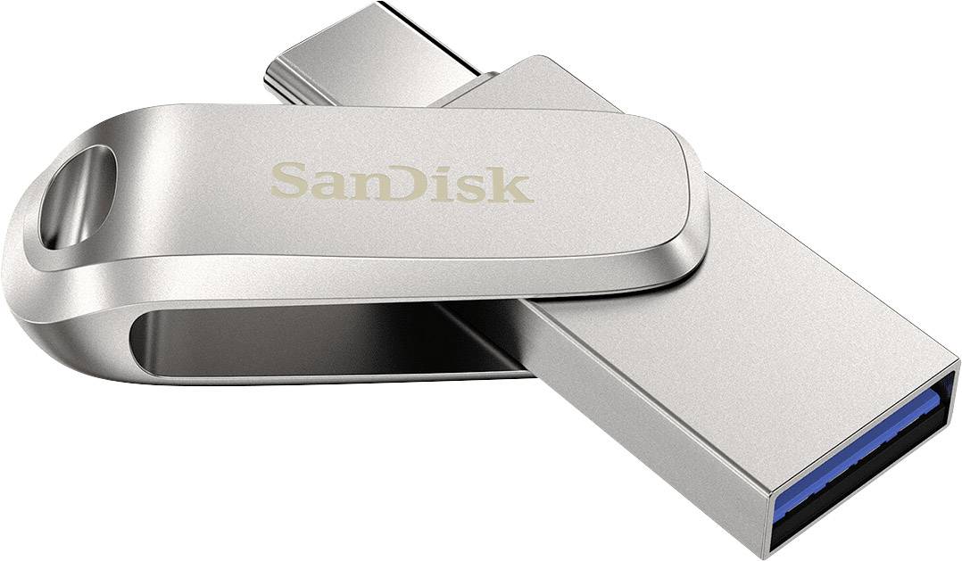 SanDisk Ultra Dual Luxe Mémoire supplémentaire USB pour smartphone/tablette argent 512 GB USB-C® (USB 3.1 Gen 1)