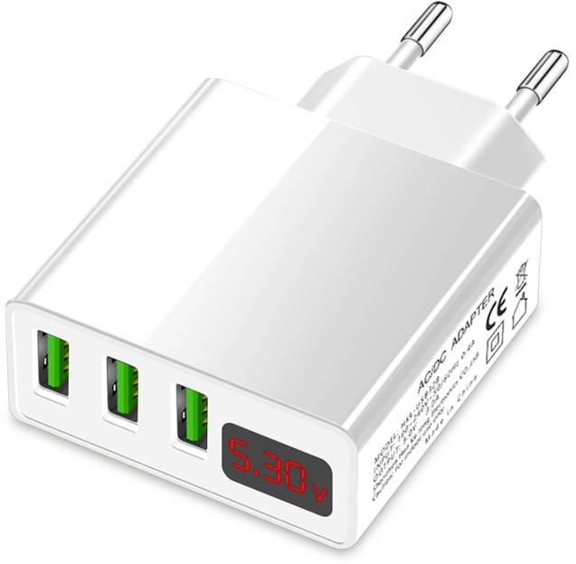 Eaxus USB-Charger Chargeur USB 15 W 3x USB-A blanc chargeur rapide