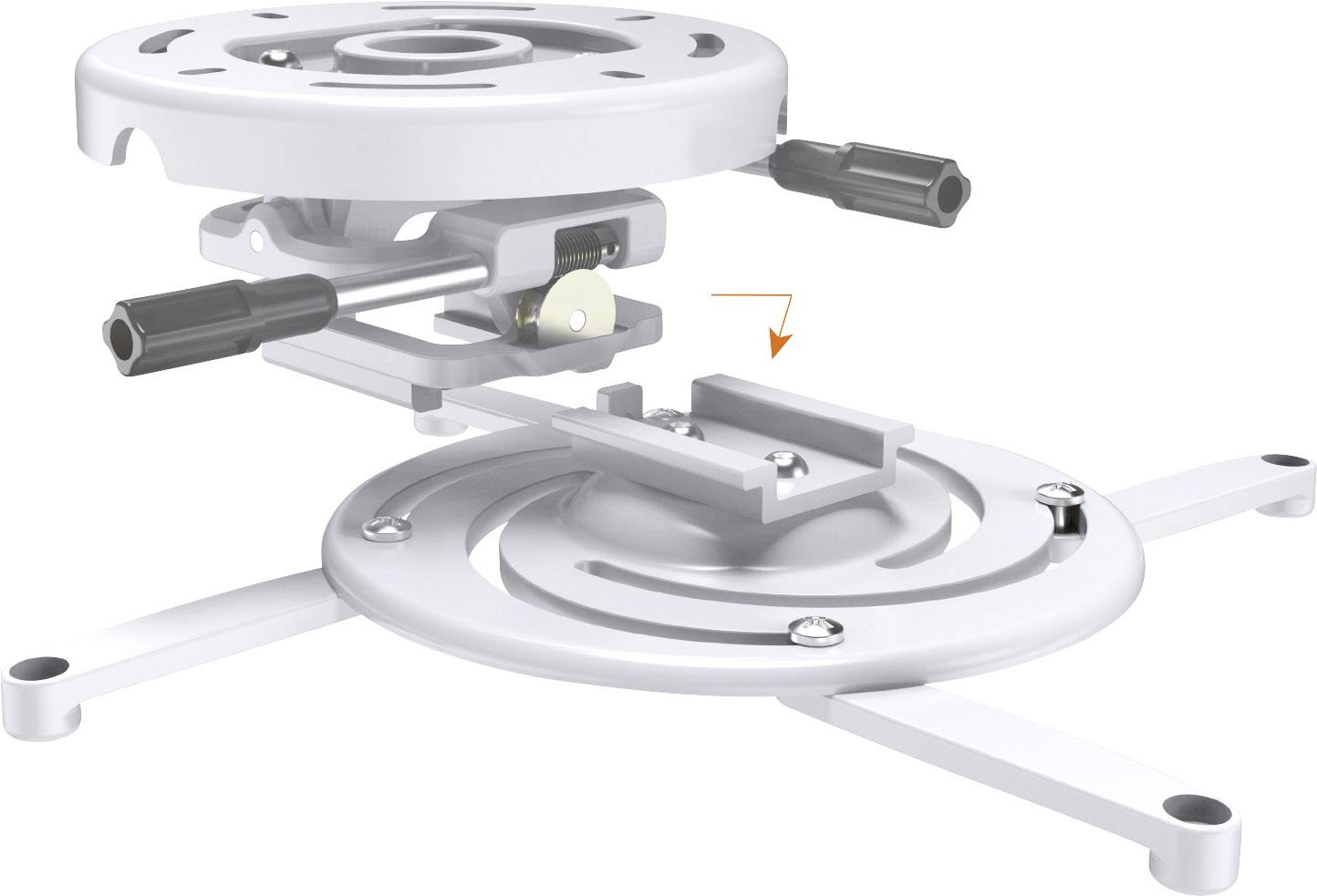 My Wall H 16 WL Support plafond pour projecteur support de plafond blanc