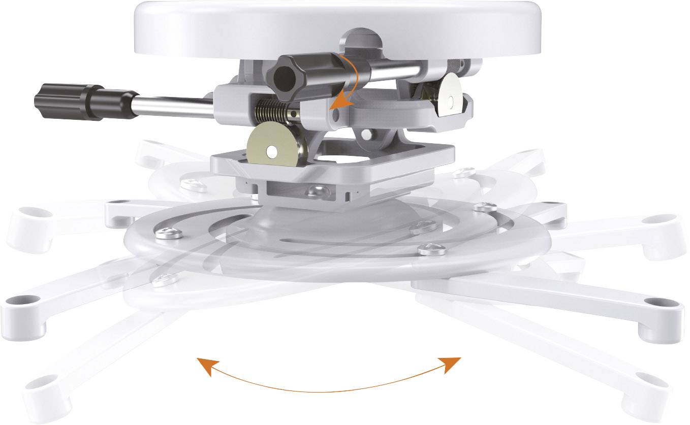 My Wall H 16 WL Support plafond pour projecteur support de plafond blanc