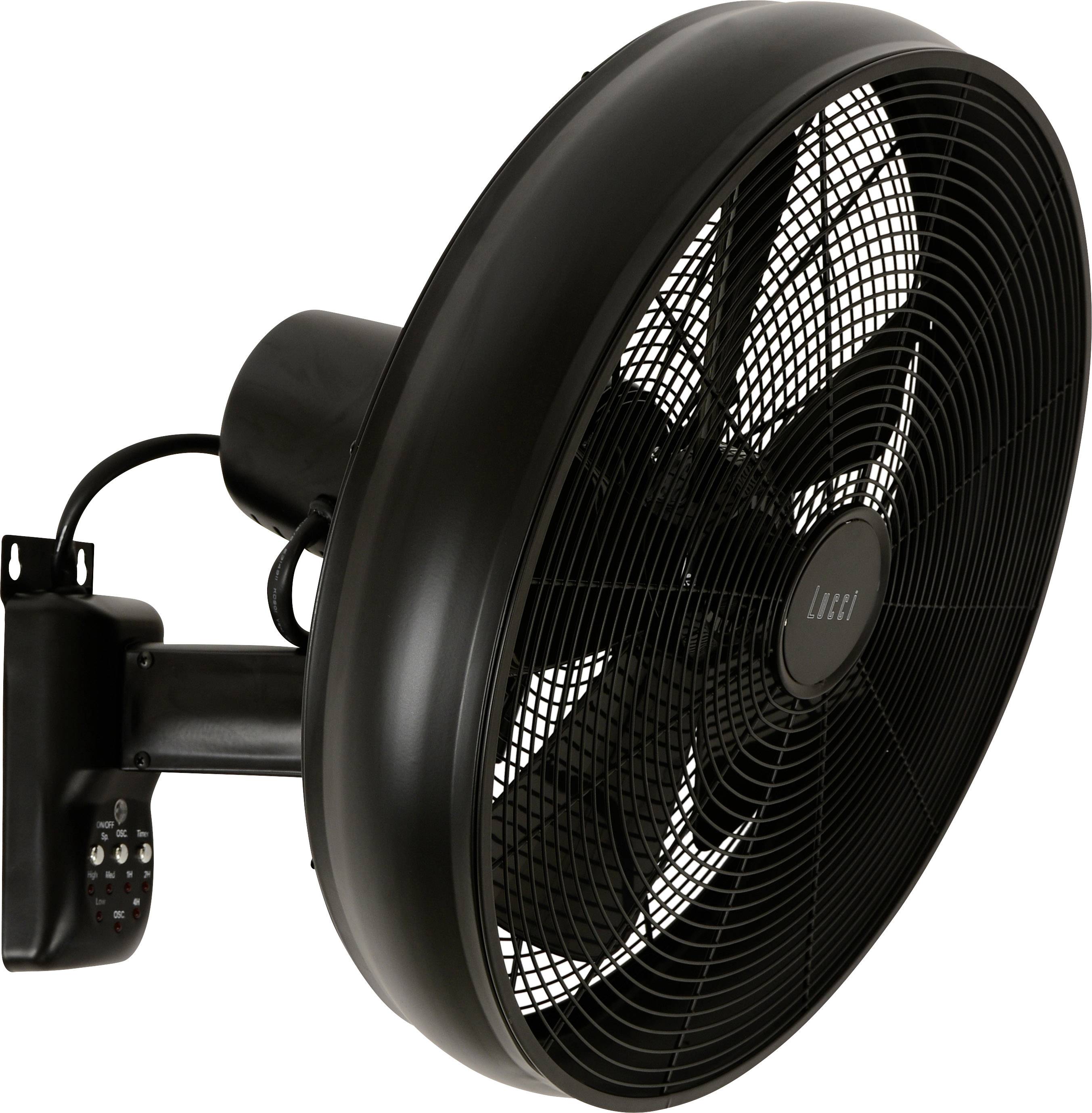 Lucci AIR BK Ventilateur mural 50 W (Ø) 410 mm noir pivotant