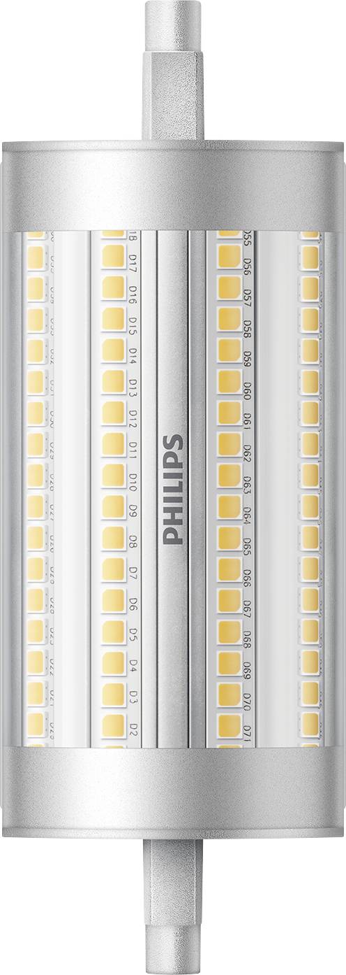 Philips LED 77401100 LED CEE D (A - G) forme de bâton 17.5 W = 150 W blanc chaud (Ø x L) 4.2 cm x 11.8 cm à intensité variable