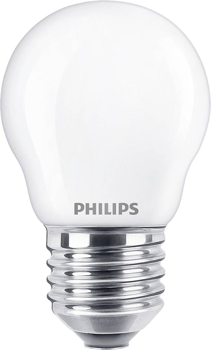 Philips LED 76391600 LED CEE F (A - G) E27 forme de goutte 4.3 W = 40 W blanc chaud (Ø x L) 4.5 cm x 8 cm 2 pc(s)