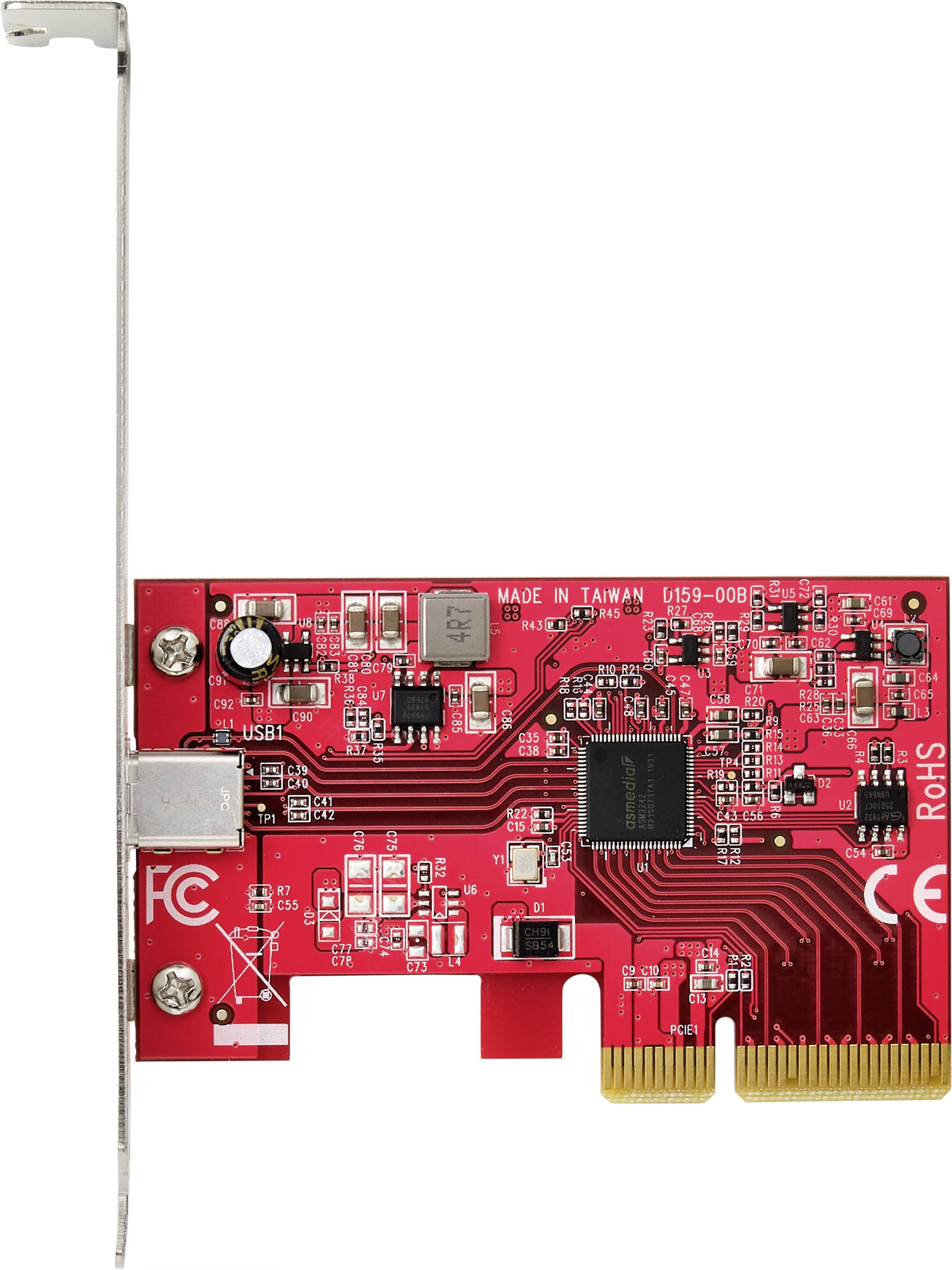 Renkforce 1 port Carte contrôleur USB 3.2 Gen 2x2 USB-C® USB 3.2 (Gen 2) PCIe x4