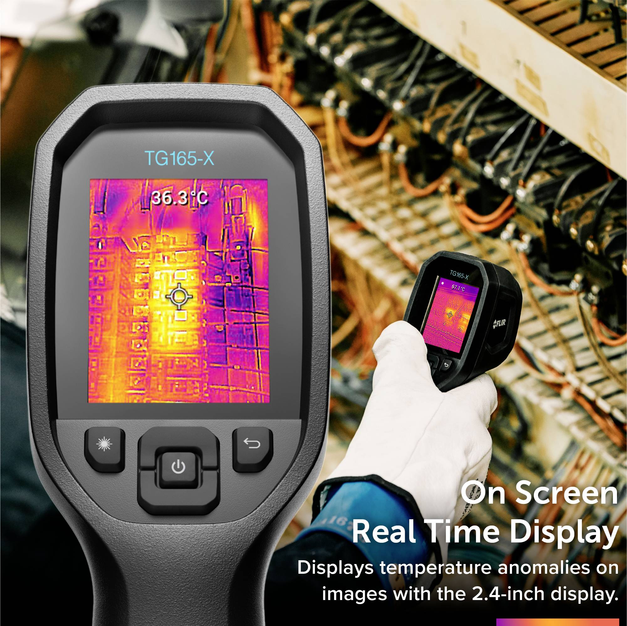 Caméra thermique FLIR TG165-X MSX -25 à +300 °C 80 x 60 Pixel 8.7 Hz MSX®, Lampe LED intégrée, appareil photo numérique intégré