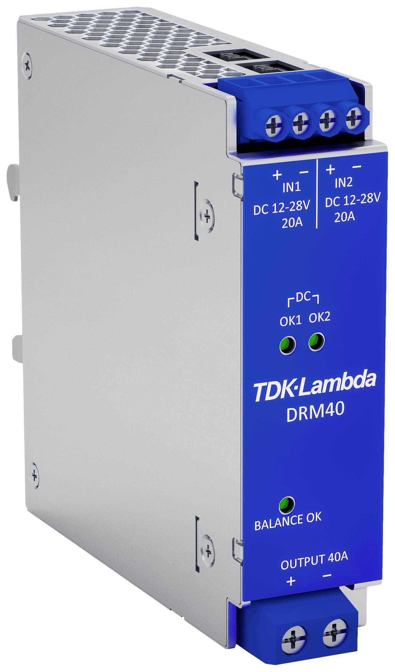 TDK-Lambda DRM40 Module de redondance rail DIN 40 A Nbr. de sorties: 1 x