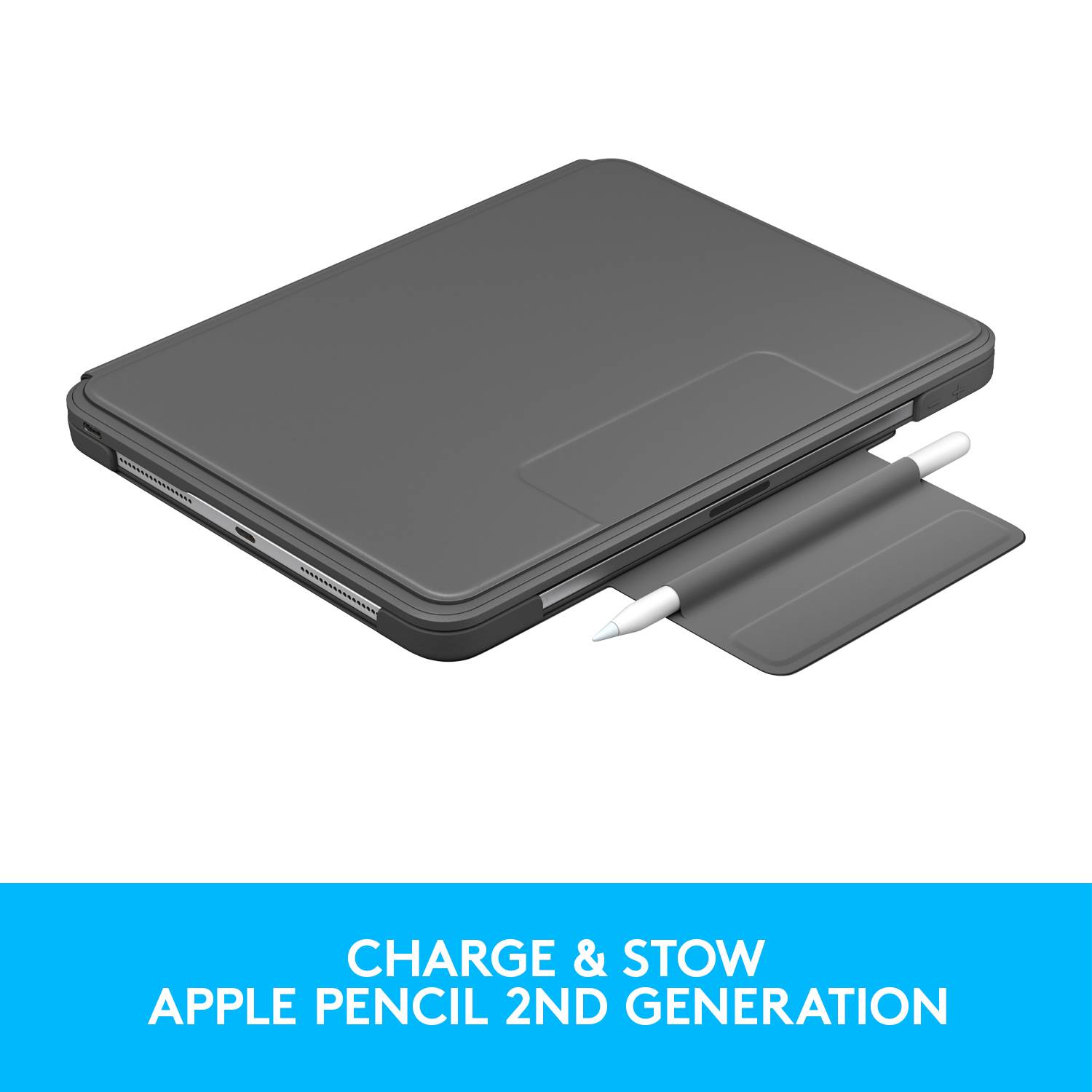 Logitech Slim Folio Pro Clavier pour tablette avec étui Adapté pour marque (tablette): Apple iPad Pro 12.9 (3ème génération)