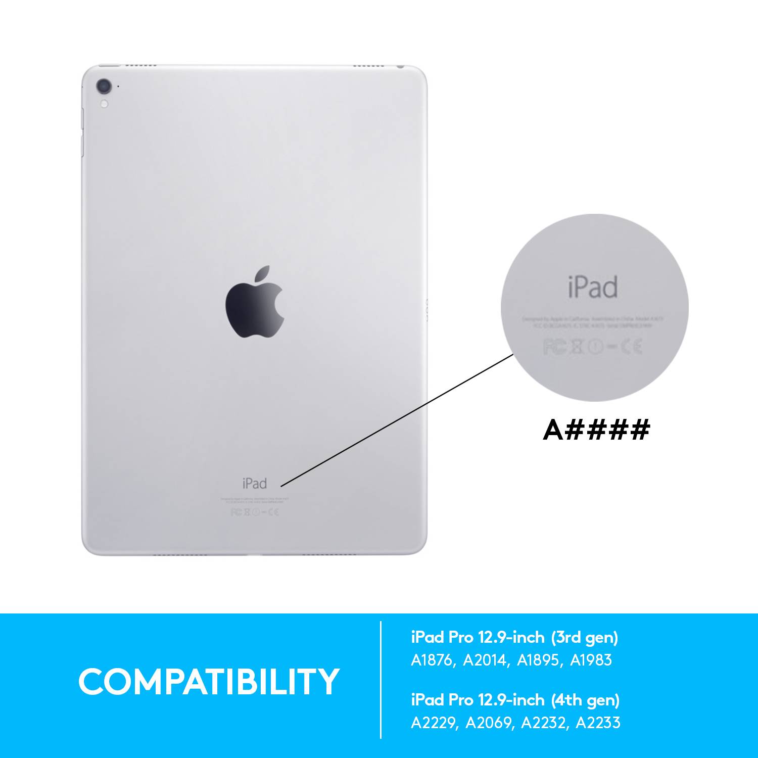 Logitech Slim Folio Pro Clavier pour tablette avec étui Adapté pour marque (tablette): Apple iPad Pro 12.9 (3ème génération)