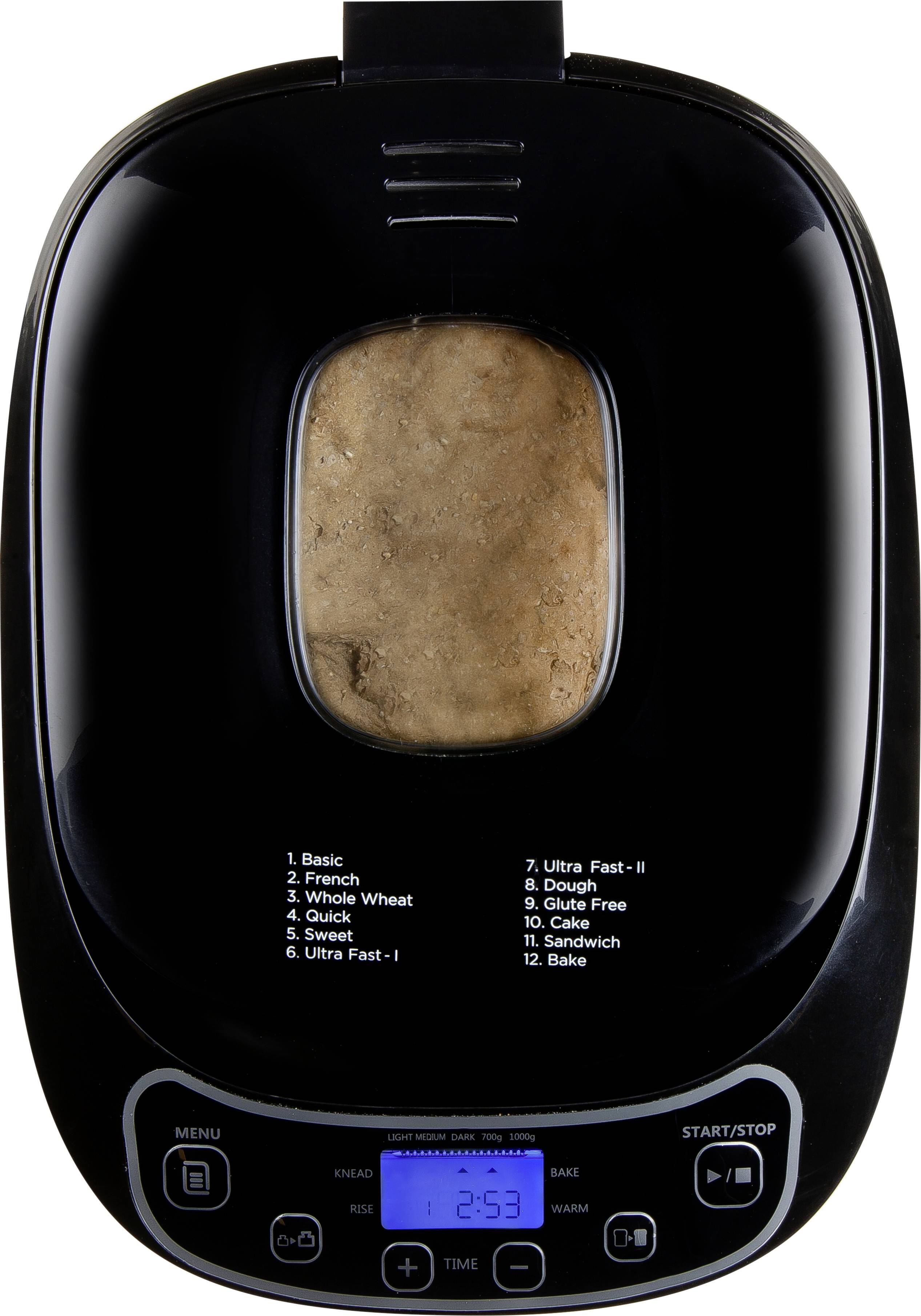 DOMO B3973 Machine à pain fonction minuteur, avec écran 1000 g noir