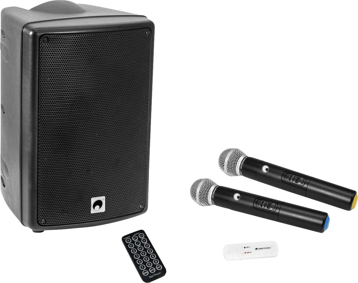Omnitronic WAMS-08BT + UWM-2HH Enceinte PA active 1 set