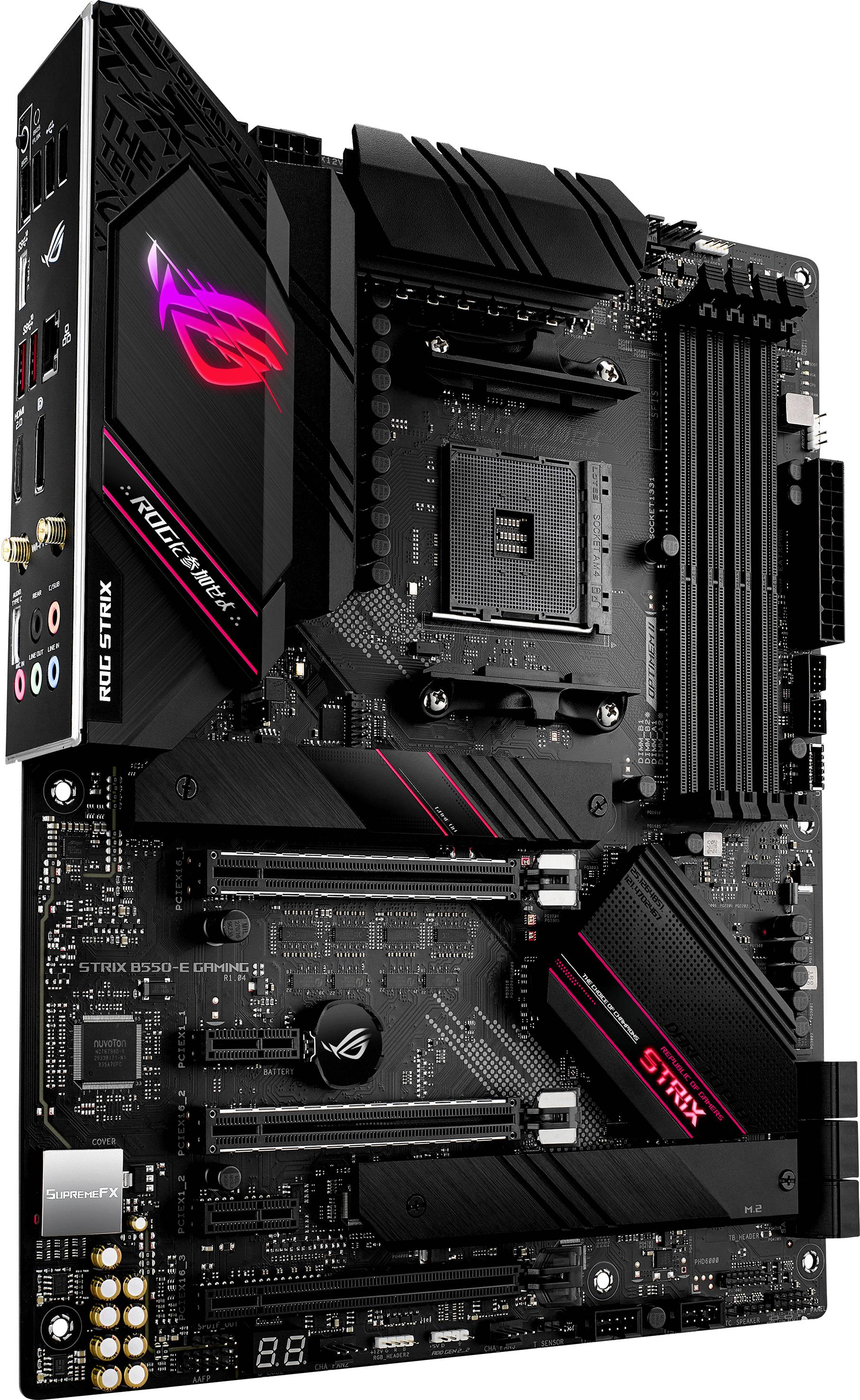 Asus ROG STRIX B550-E GAMING Carte mère Socket (PC) AMD AM4 Facteur de forme (détails) ATX Chipset de la carte mère AMD® B550