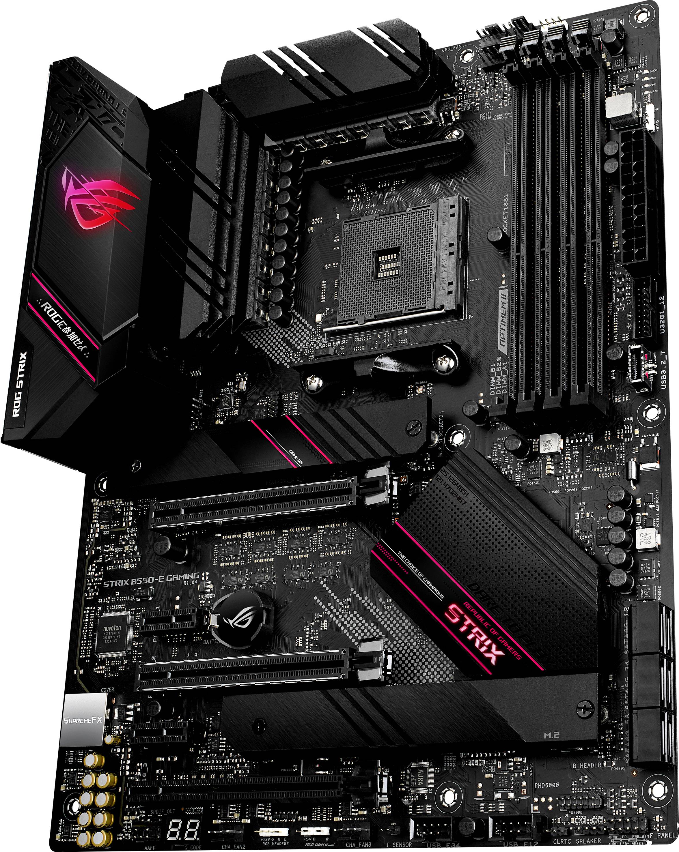 Asus ROG STRIX B550-E GAMING Carte mère Socket (PC) AMD AM4 Facteur de forme (détails) ATX Chipset de la carte mère AMD® B550