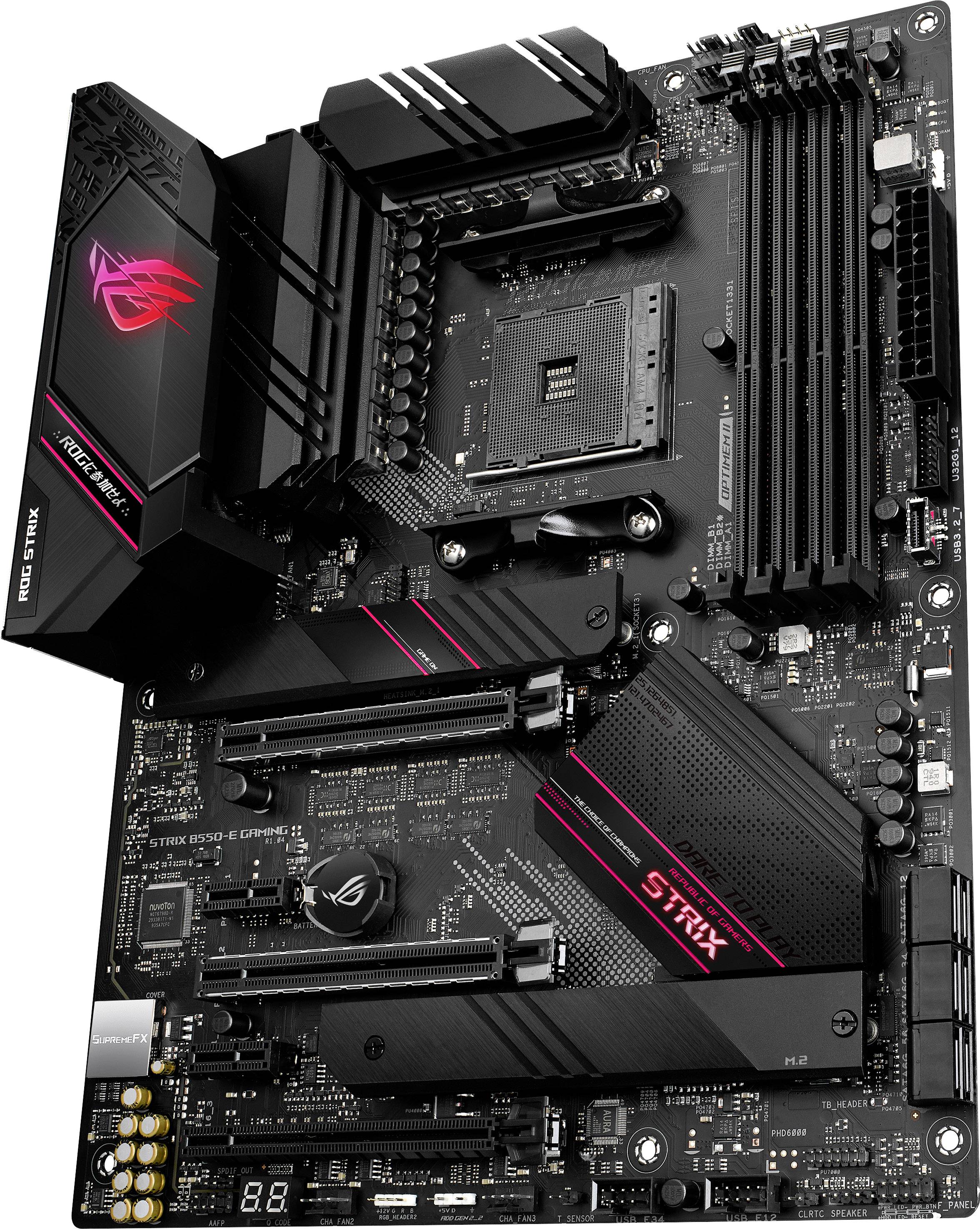 Asus ROG STRIX B550-E GAMING Carte mère Socket (PC) AMD AM4 Facteur de forme (détails) ATX Chipset de la carte mère AMD® B550