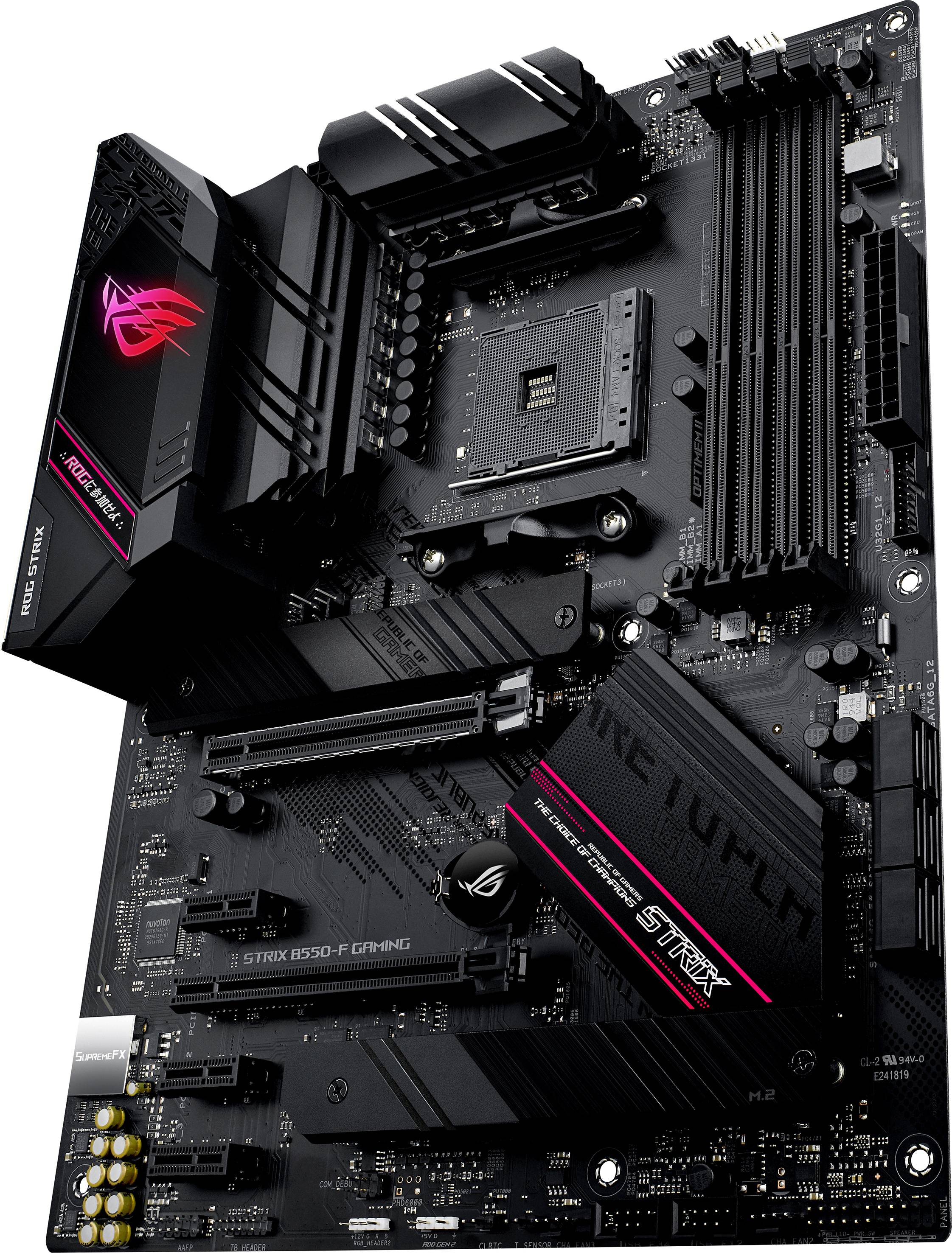 Asus ROG STRIX B550-F GAMING Carte mère Socket (PC) AMD AM4 Facteur de forme (détails) ATX Chipset de la carte mère AMD® B550
