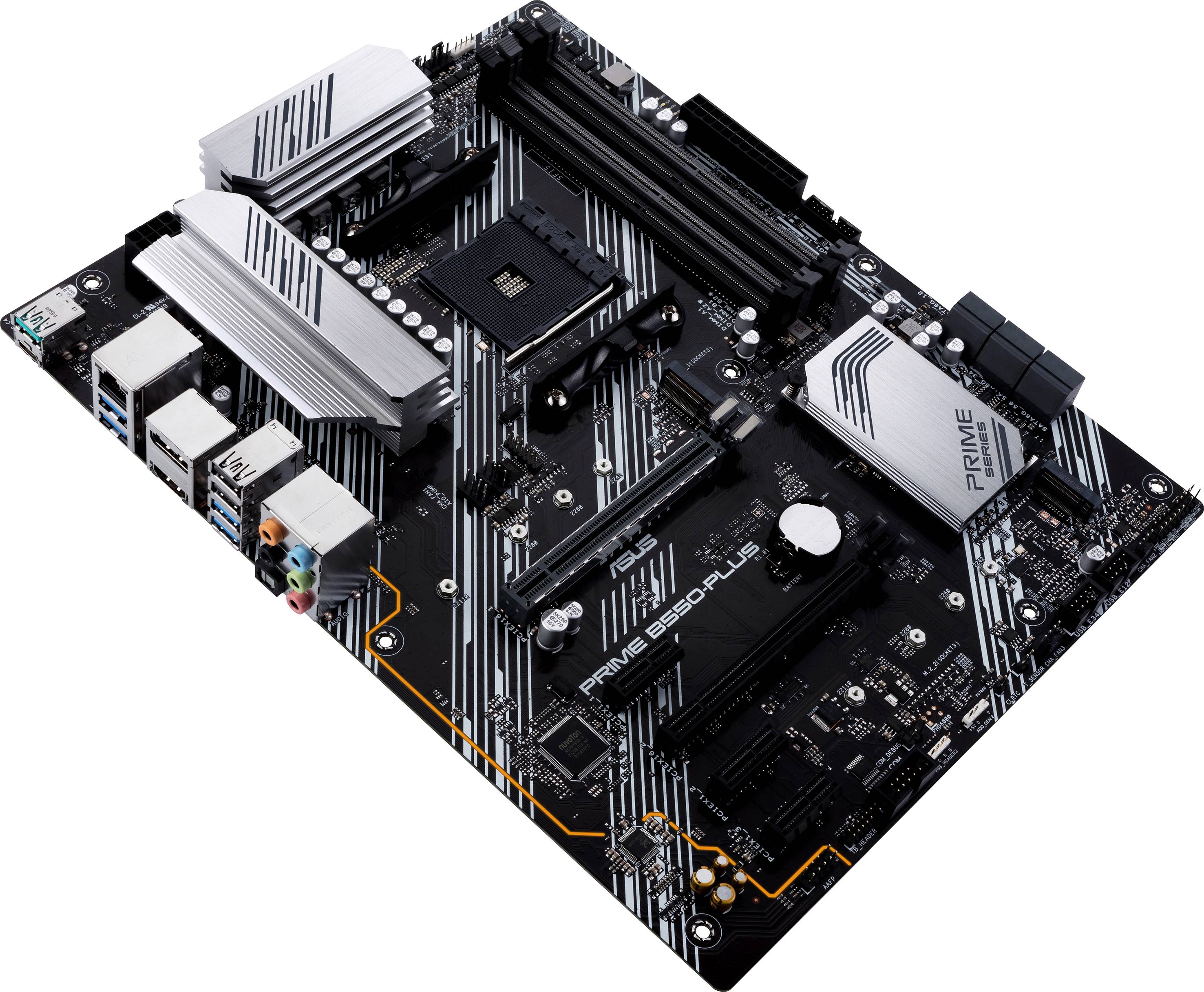 Asus PRIME B550-PLUS Carte mère Socket (PC) AMD AM4 Facteur de forme (détails) ATX Chipset de la carte mère AMD® B550