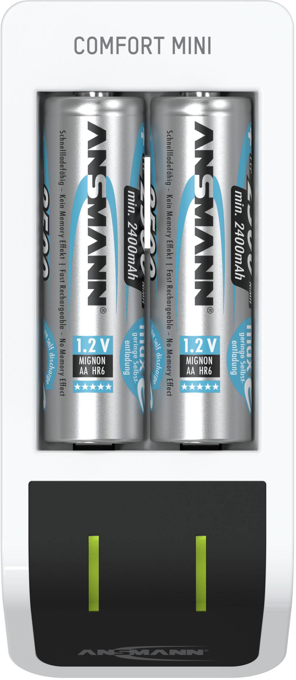 Ansmann Comfort Mini Chargeur de piles rondes NiMH LR03 (AAA), LR6 (AA)