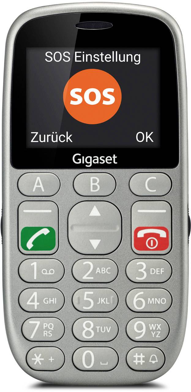 Gigaset GL390 Téléphone portable pour séniors argent