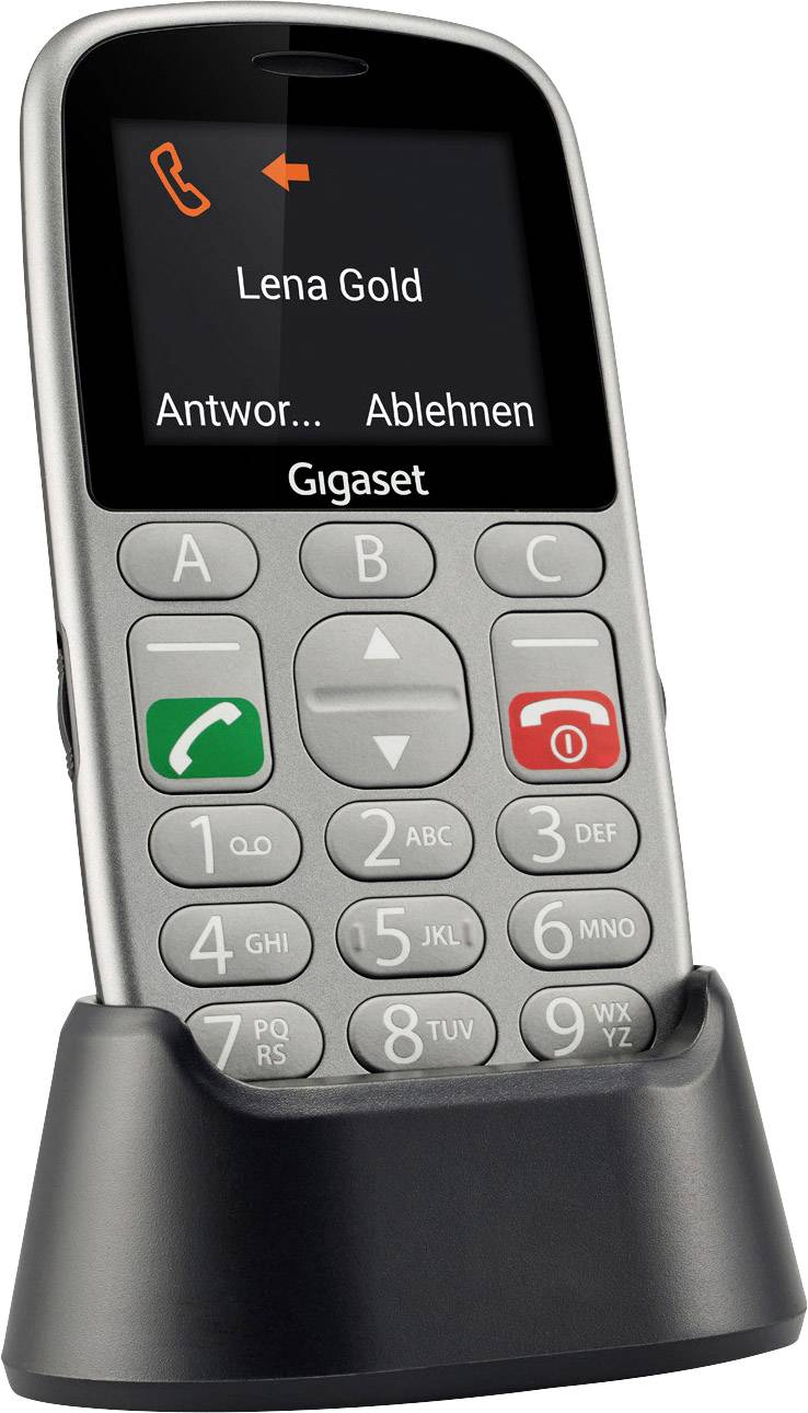 Gigaset GL390 Téléphone portable pour séniors argent