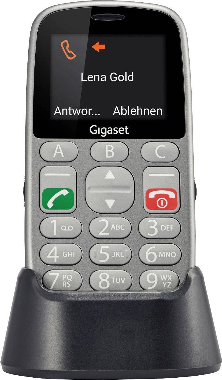 Gigaset GL390 Téléphone portable pour séniors argent