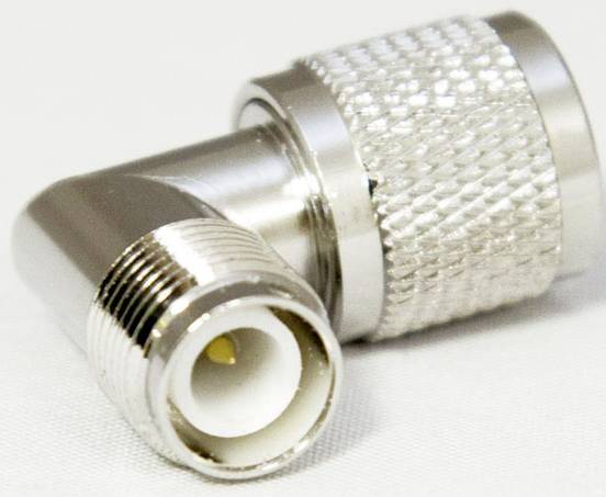 Acceltex Solutions ATS-RPTNCJ-RPTNCP-RA Adaptateur 1 x TNC femelle inversé 1 x TNC mâle inversé coudé d'un côté