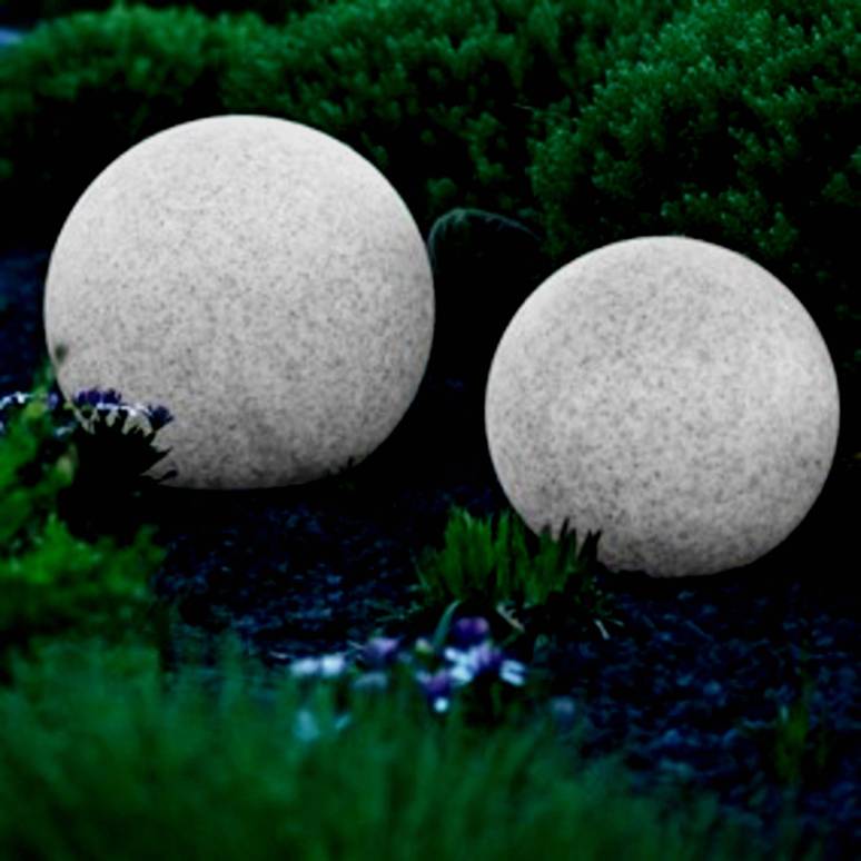 MegaLight D3835 SHINING STONE 38 Eclairage décoratif extérieur E27 gris-blanc, couleur roche