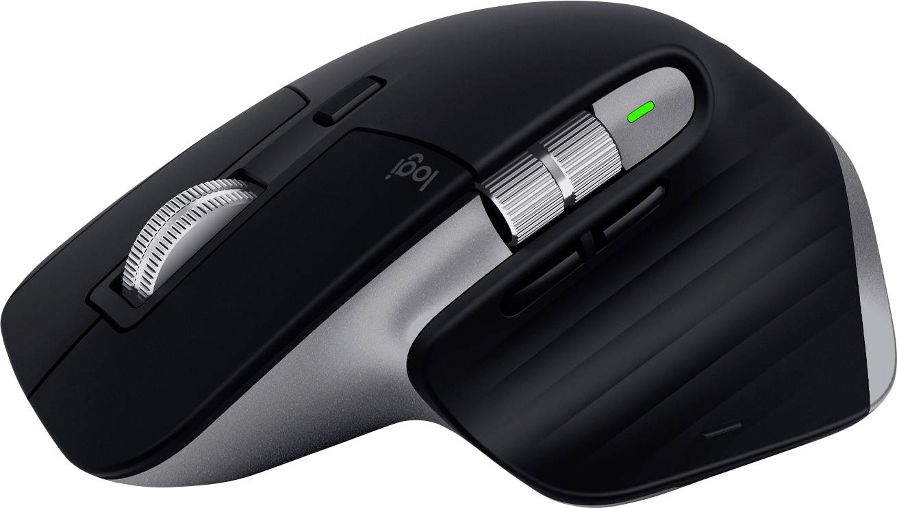 Logitech MX Master 3 Mac Version Souris ergonomique Bluetooth, radio optique graphite 7 Boutons 4000 dpi ergonomique, rechargeable