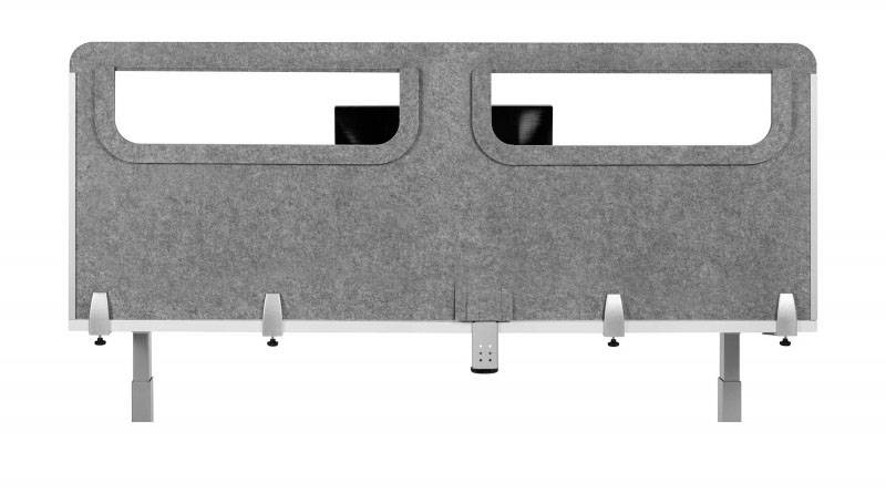 BakkerElkhuizen BNESSBALGY160 Panneau arrière de table bakker rond avec fenêtre acrylique, gris, arrière