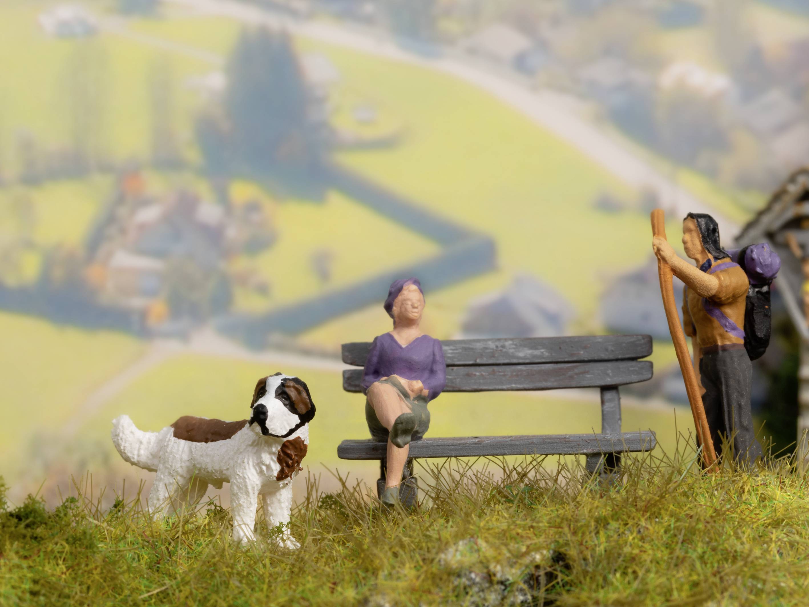 NOCH H0 Chiens kit prêt à l'emploi, scène sonore