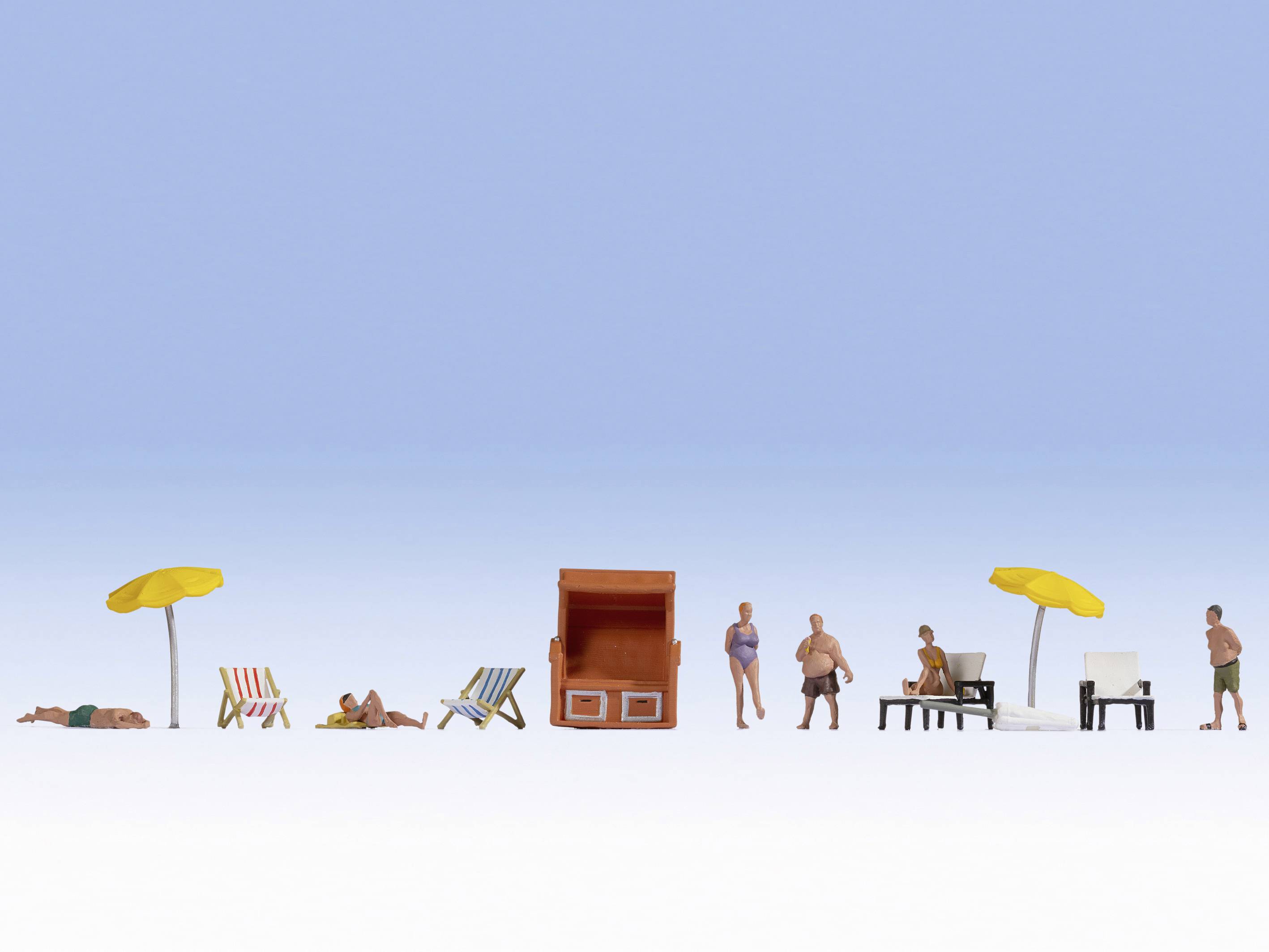 NOCH H0 Lors de la baignade 0016205 peint, debout, allongé