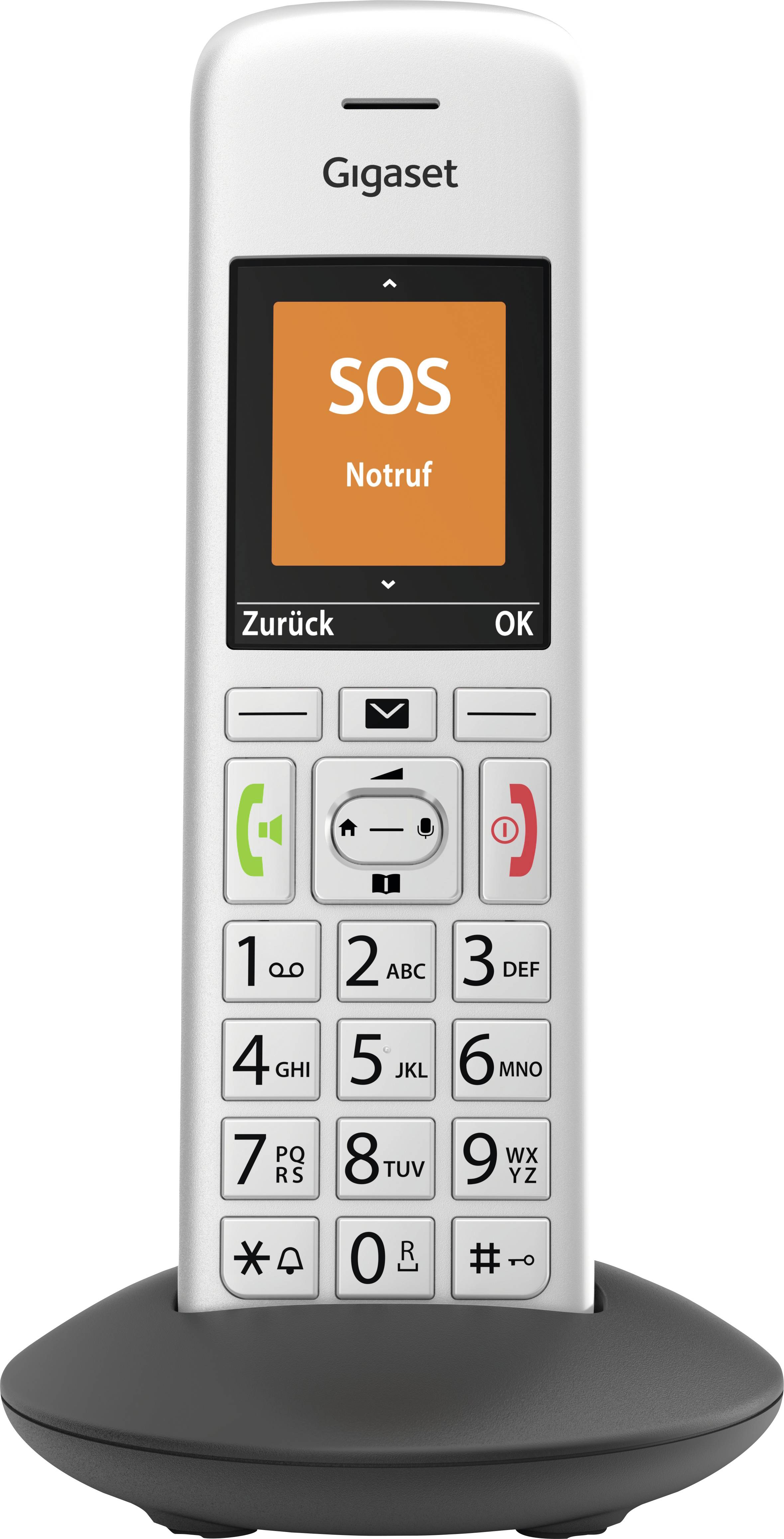Gigaset E390HX Combiné DECT supplémentaire argent-noir