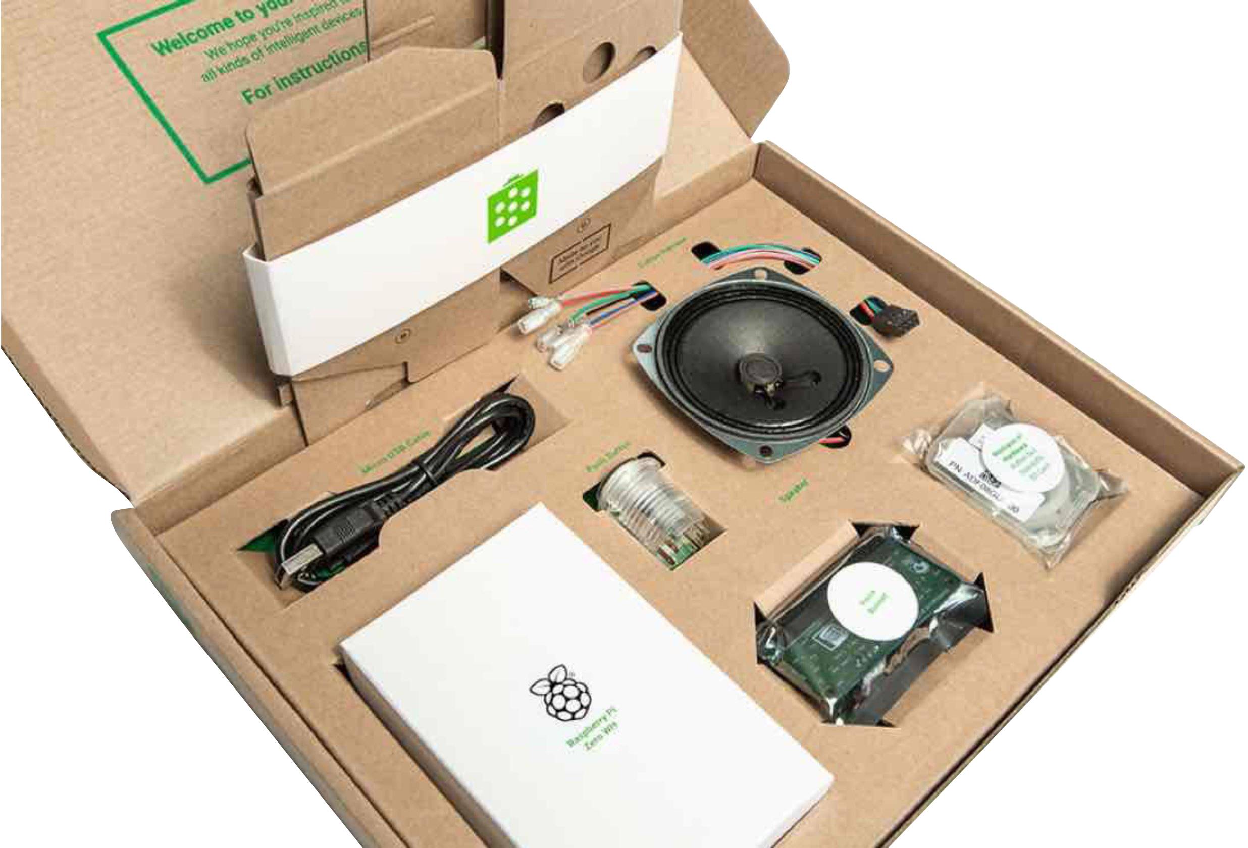 Google AIY Voice Kit v2 Raspberry Pi® Zero WH 512 Mo 1 x 1.0 GHz avec contrôleur, avec boîtier