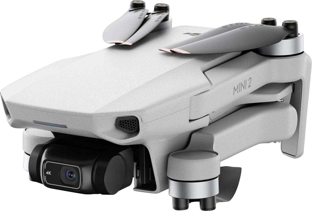 Drone quadricoptère DJI Mini 2 prêt à voler (RtF) fonction GPS, prises de vue aériennes blanc
