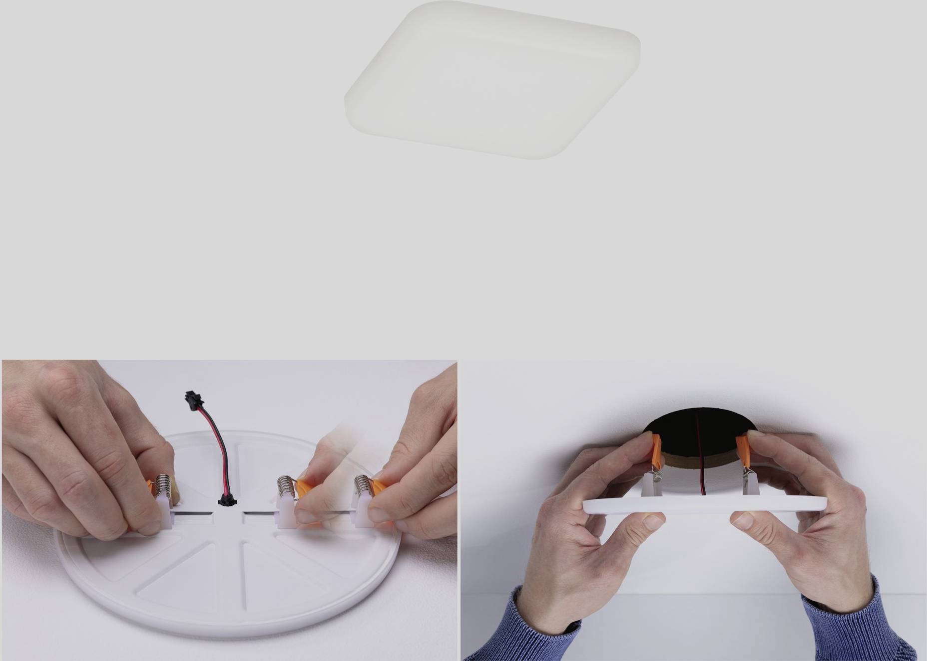 Paulmann 92396 EB Panel Veluna VariFit Luminaire à LED encastrable 4.50 W satin