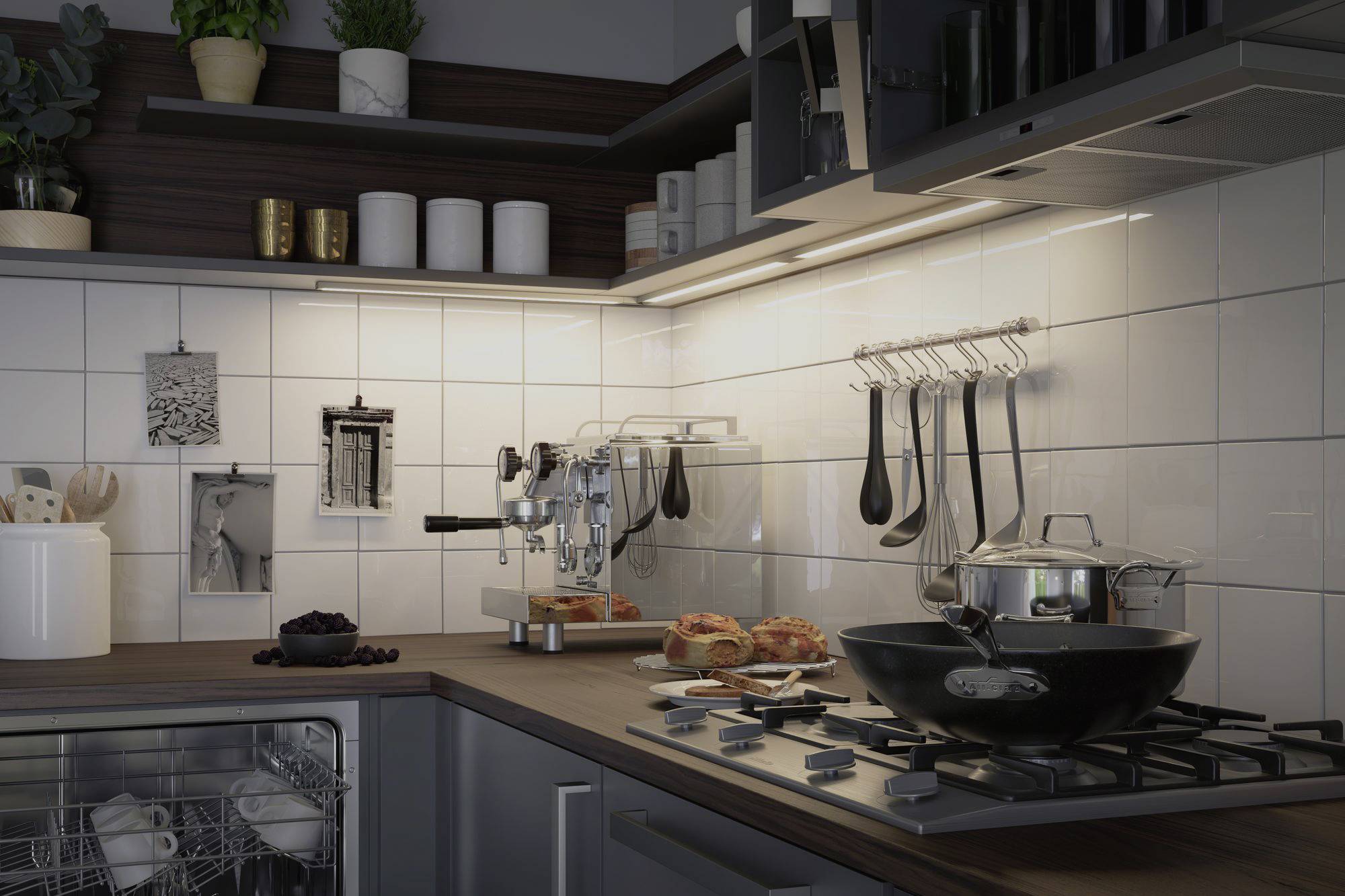 Paulmann CC Barre Eclairage de vitrine 6.50 W blanc chaud chrome