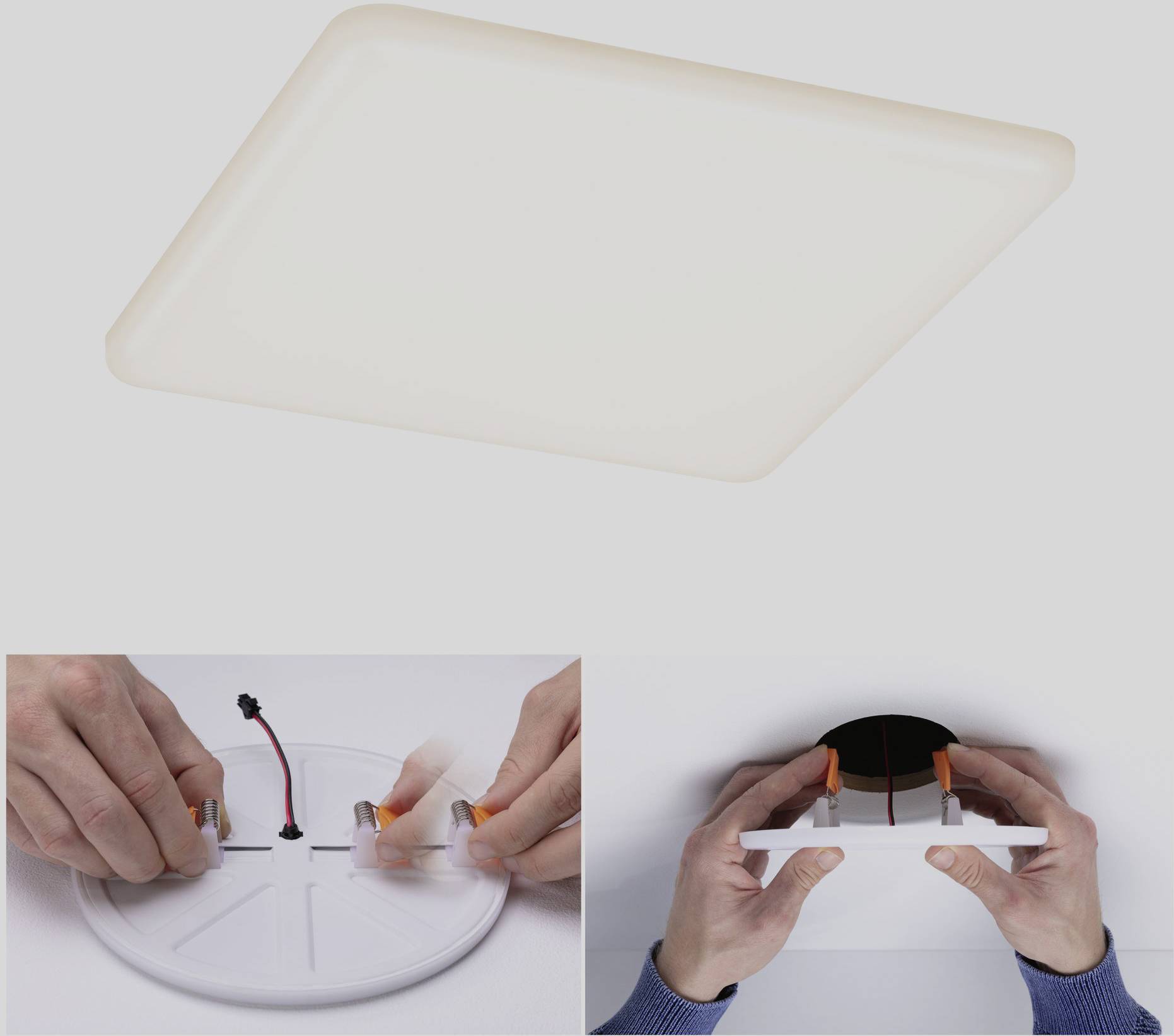 Paulmann 92395 EB Panel Veluna VariFit Luminaire à LED encastrable 17 W satin