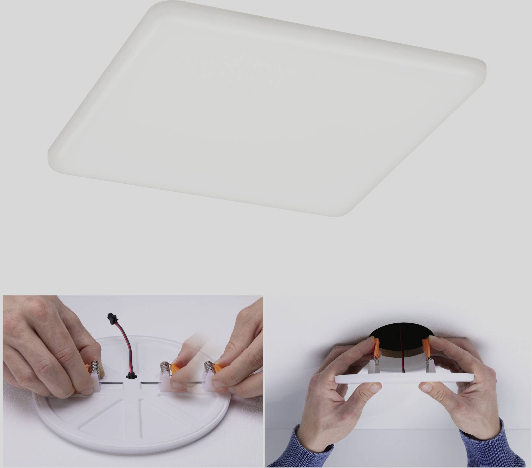 Paulmann 92398 EB Panel Veluna VariFit Luminaire à LED encastrable 17.50 W satin
