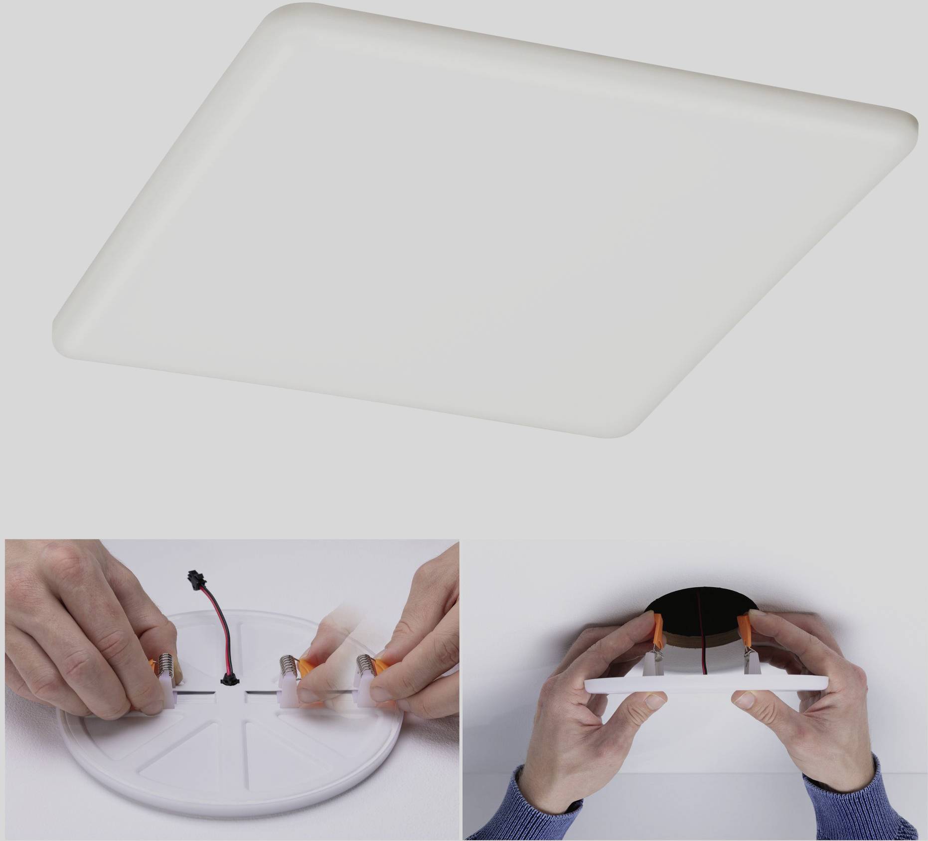 Paulmann 93066 EB Panel Veluna VariFit Luminaire à LED encastrable 22 W satin