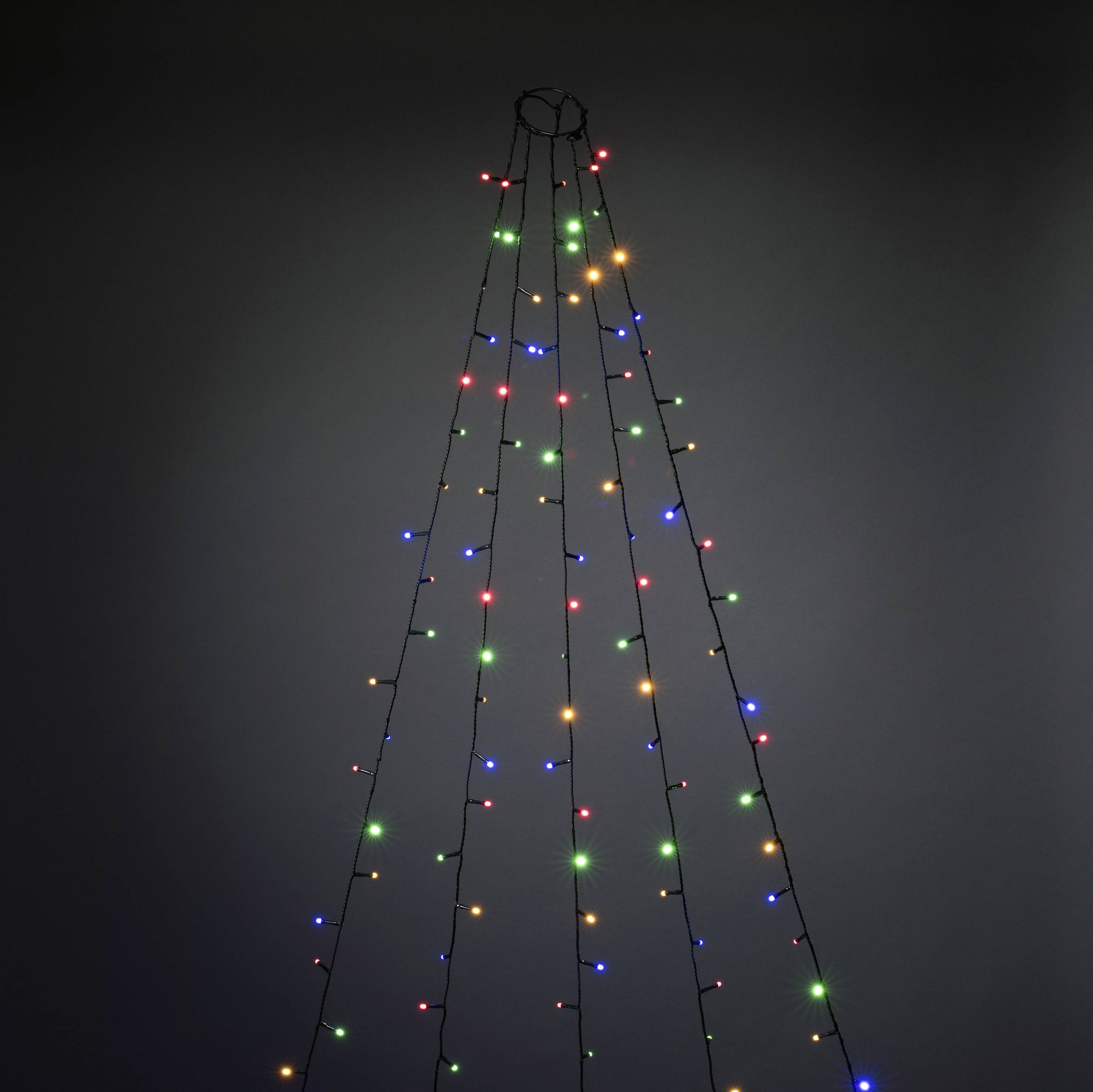 Konstsmide 6480-520 Lampe LED pour sapin pour l'intérieur sur bloc d'alimentation Nombre de lumière 150 LED multicolore Longueu