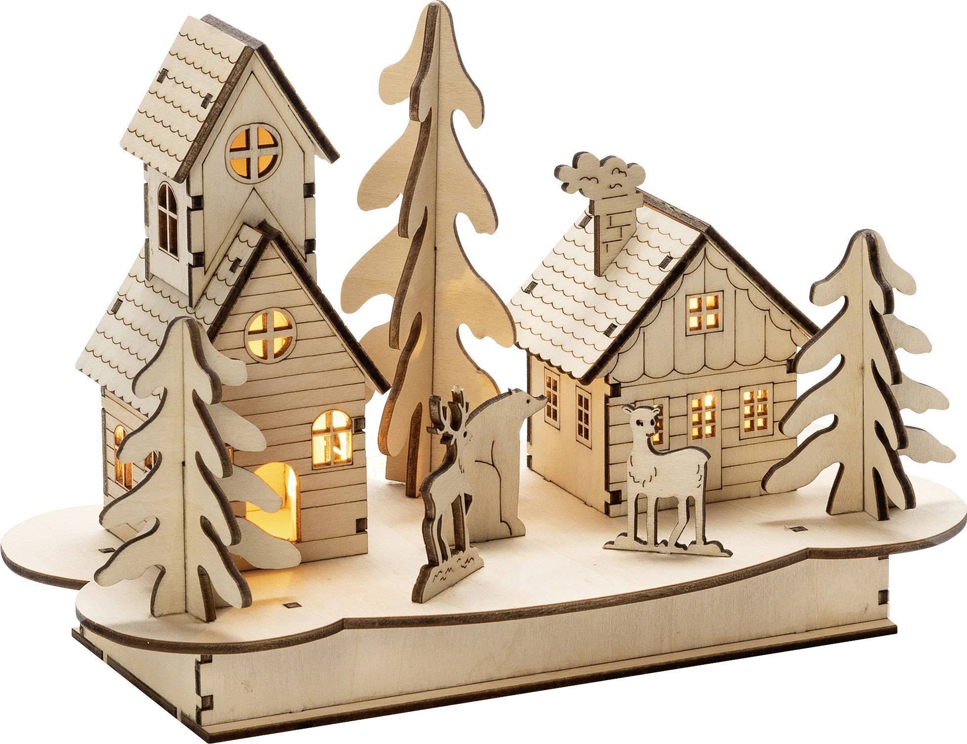 Konstsmide 3238-100 Silhouette à LED maison blanc chaud LED naturel