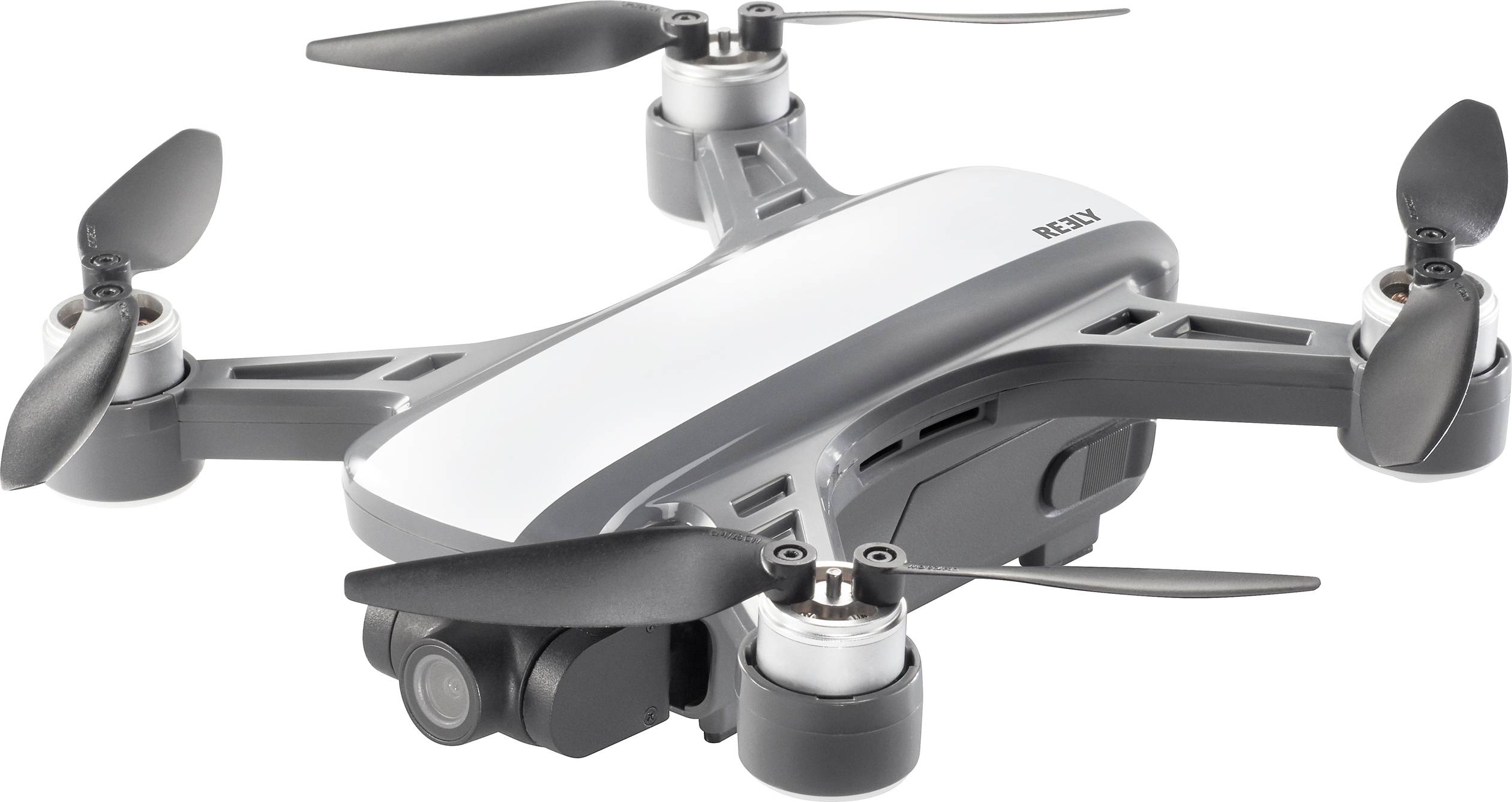 Drone quadricoptère Reely GeNii Mini prêt à voler (RtF) prises de vue aériennes blanc-gris